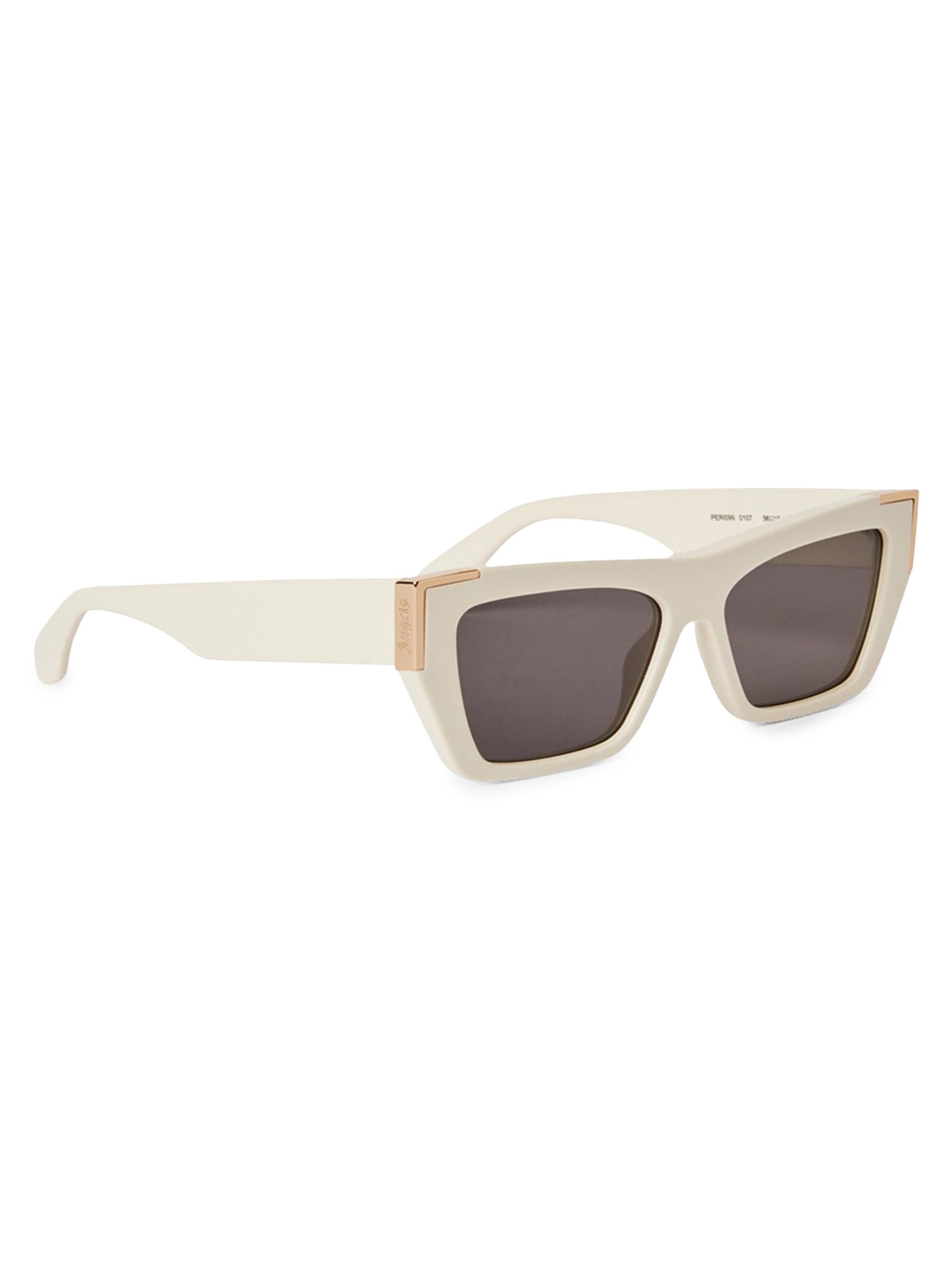 Palm Angels Women's Hollywood 55MM Cat-Eye Sunglasses - White