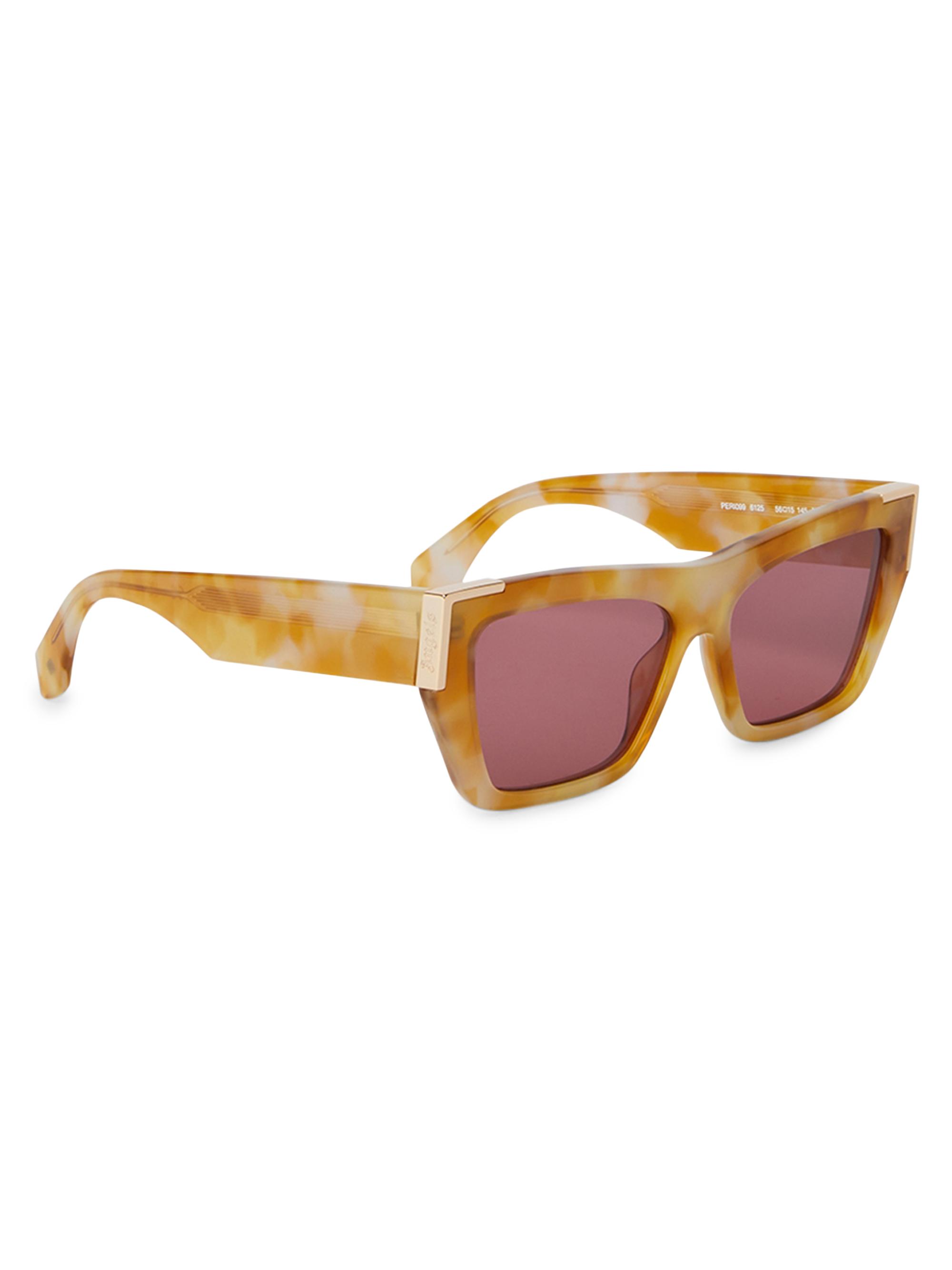 Palm Angels Women's Hollywood 55MM Cat-Eye Sunglasses - Beige