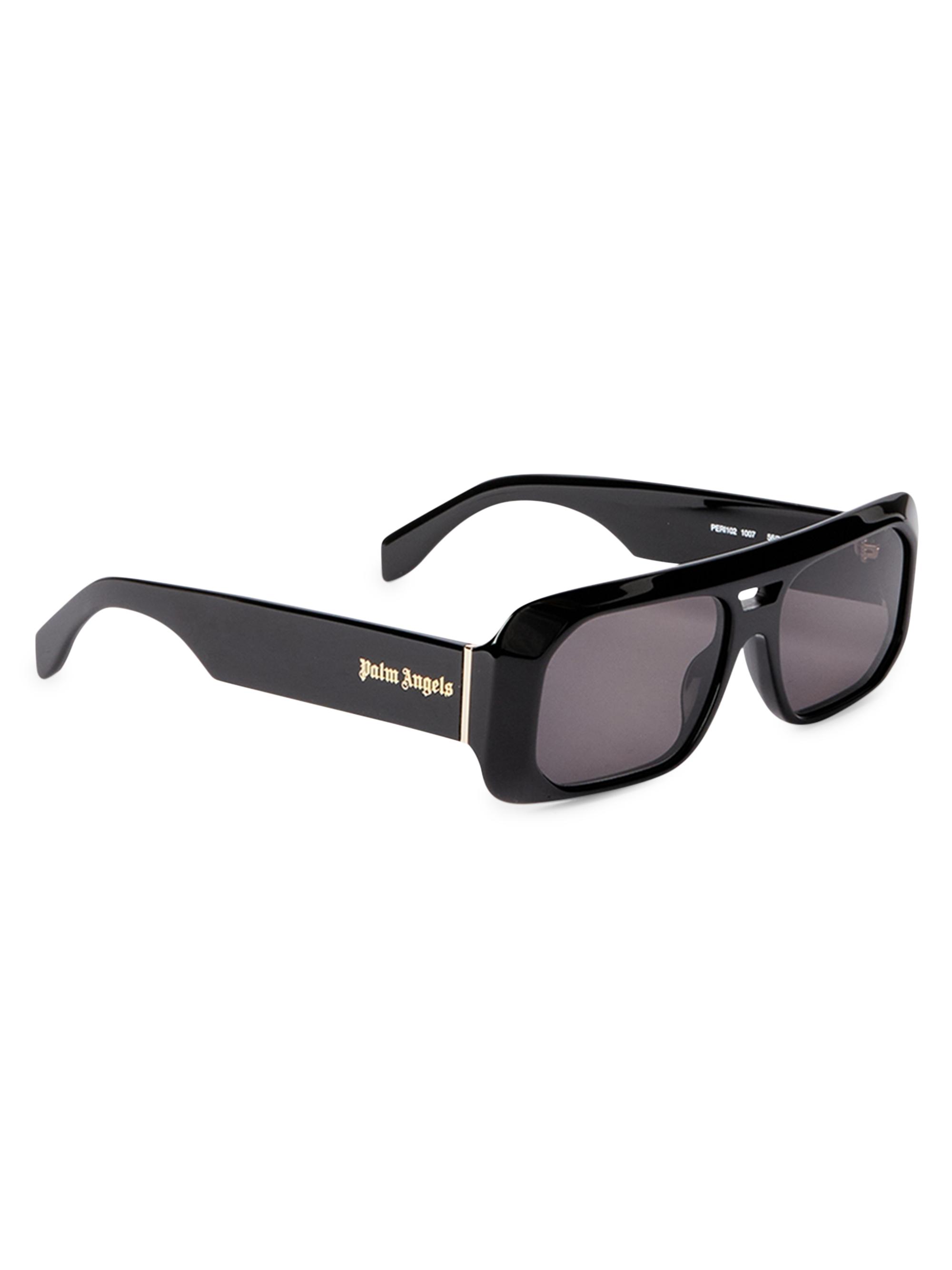 Palm Angels Women's Willow 57MM Rectangular Sunglasses - Black