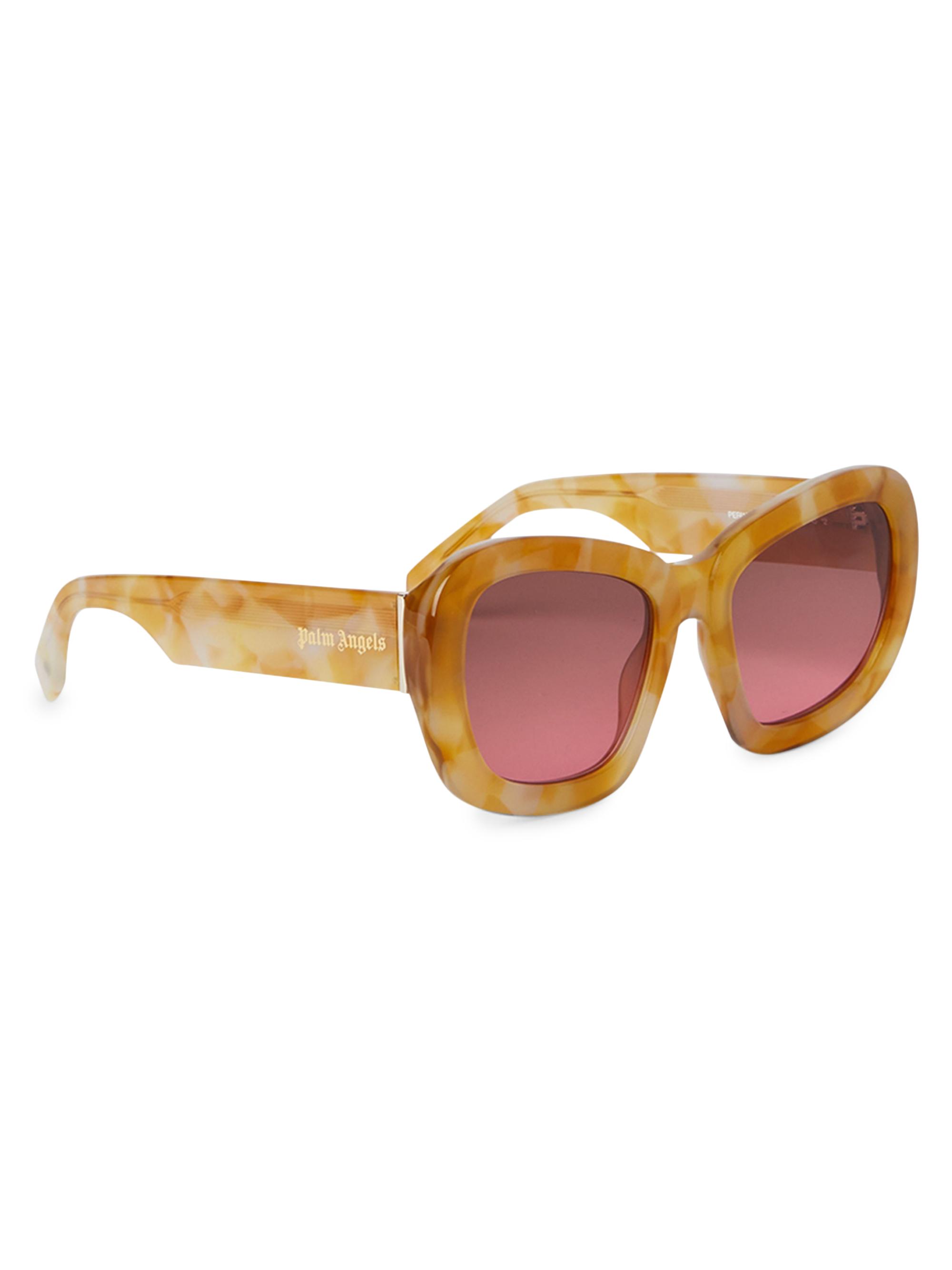 Palm Angels Women's Moon 54MM Round Sunglasses - Beige