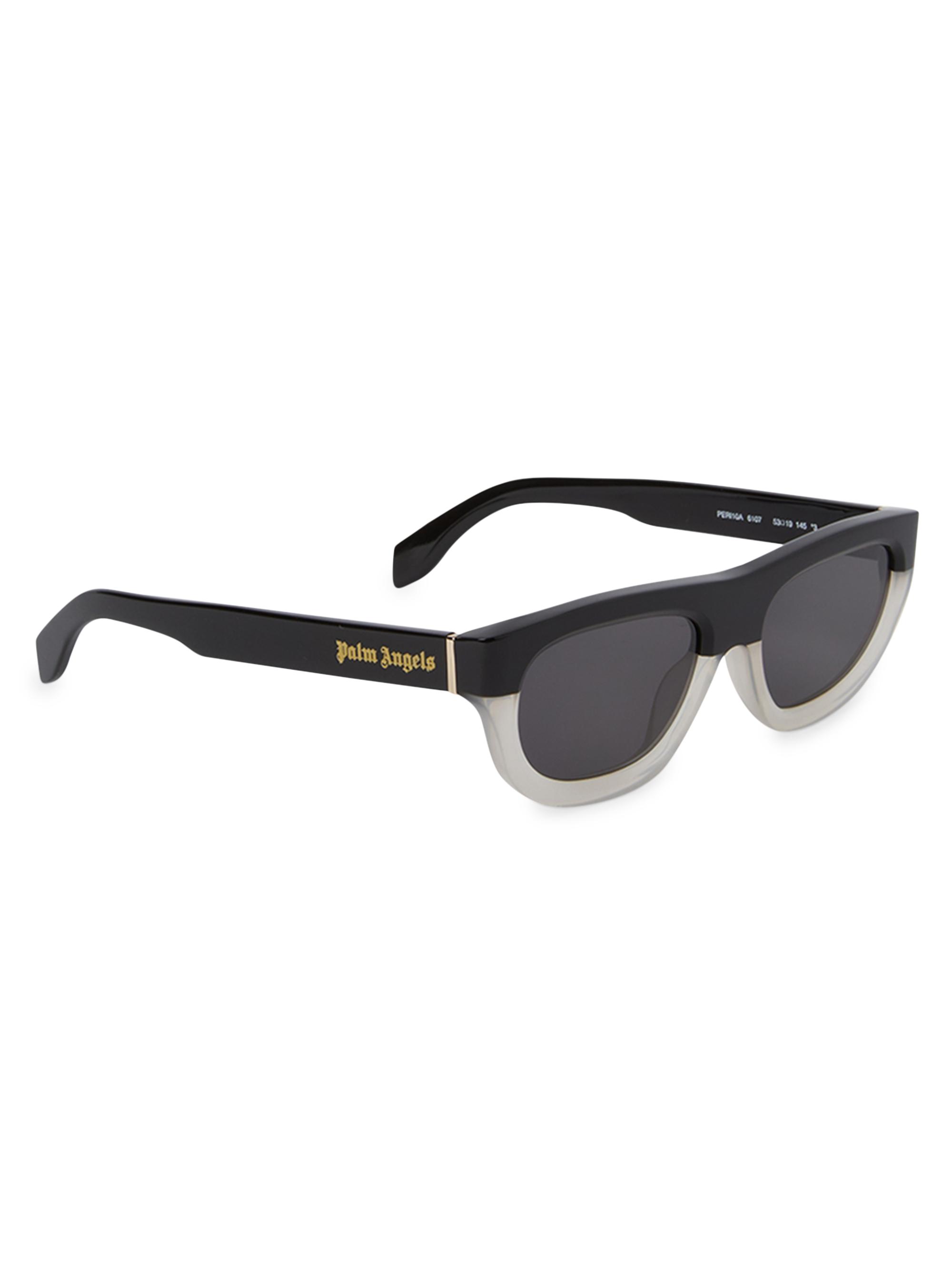 Palm Angels Women's Imperial 53MM Oval Two-Tone Sunglasses - Black