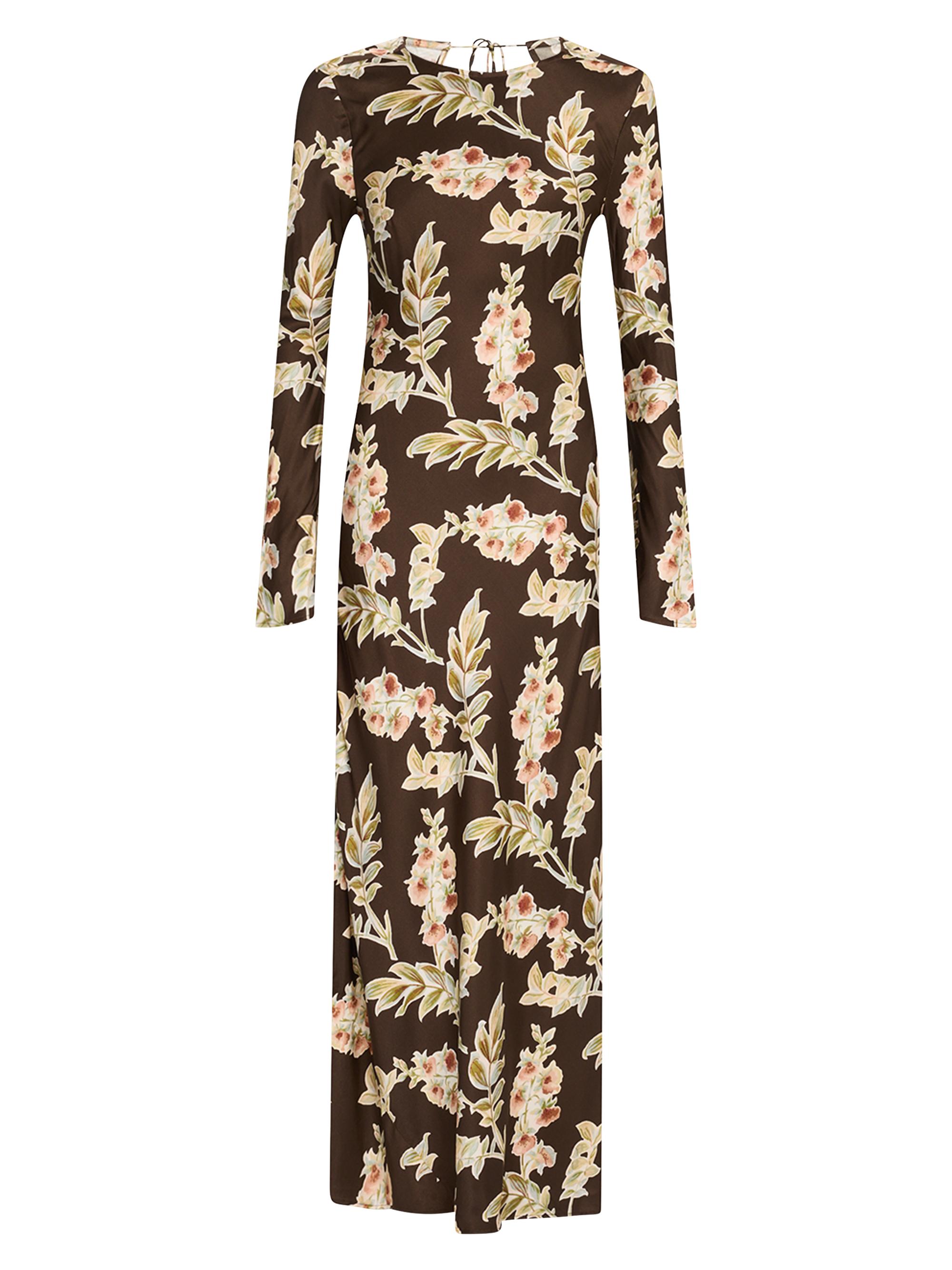Faithfull the Brand Women's Faroe Floral Bias-Cut Maxi Dress - Brown Pattern