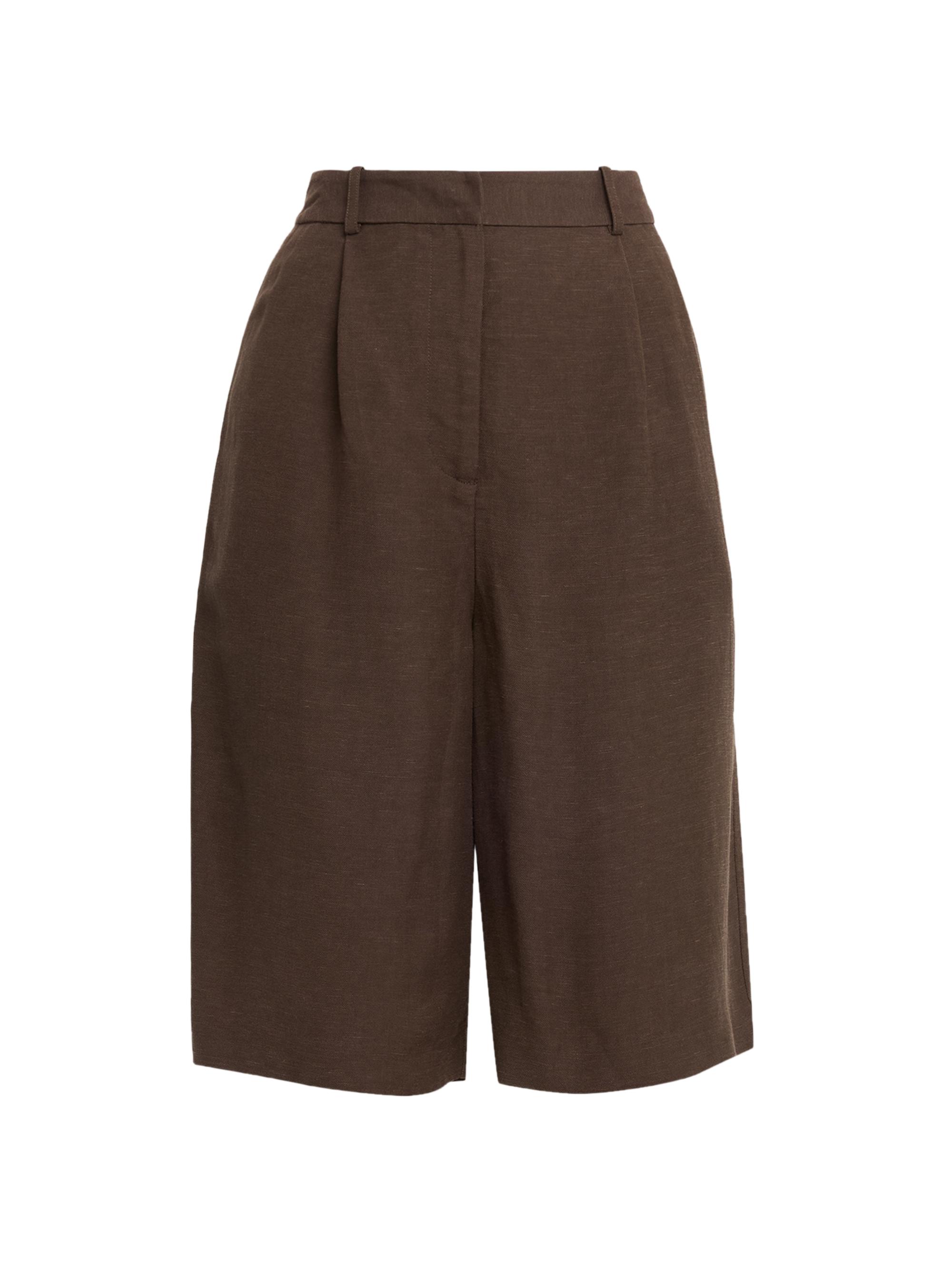 Faithfull the Brand Women's Astrid Linen-Blend Bermuda Shorts - Brown