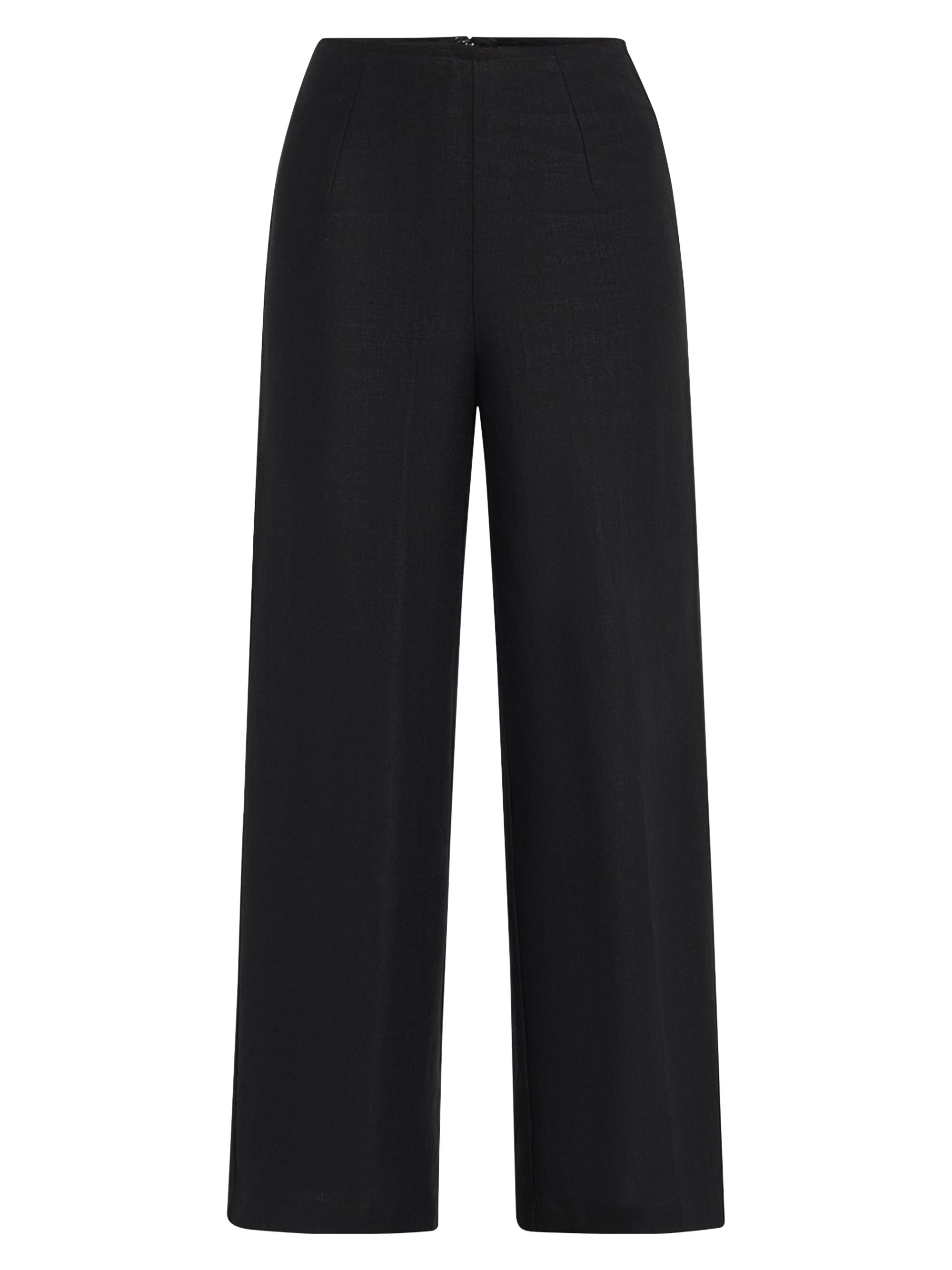 Faithfull the Brand Women's Jean Flare-Leg Linen Trousers - Black