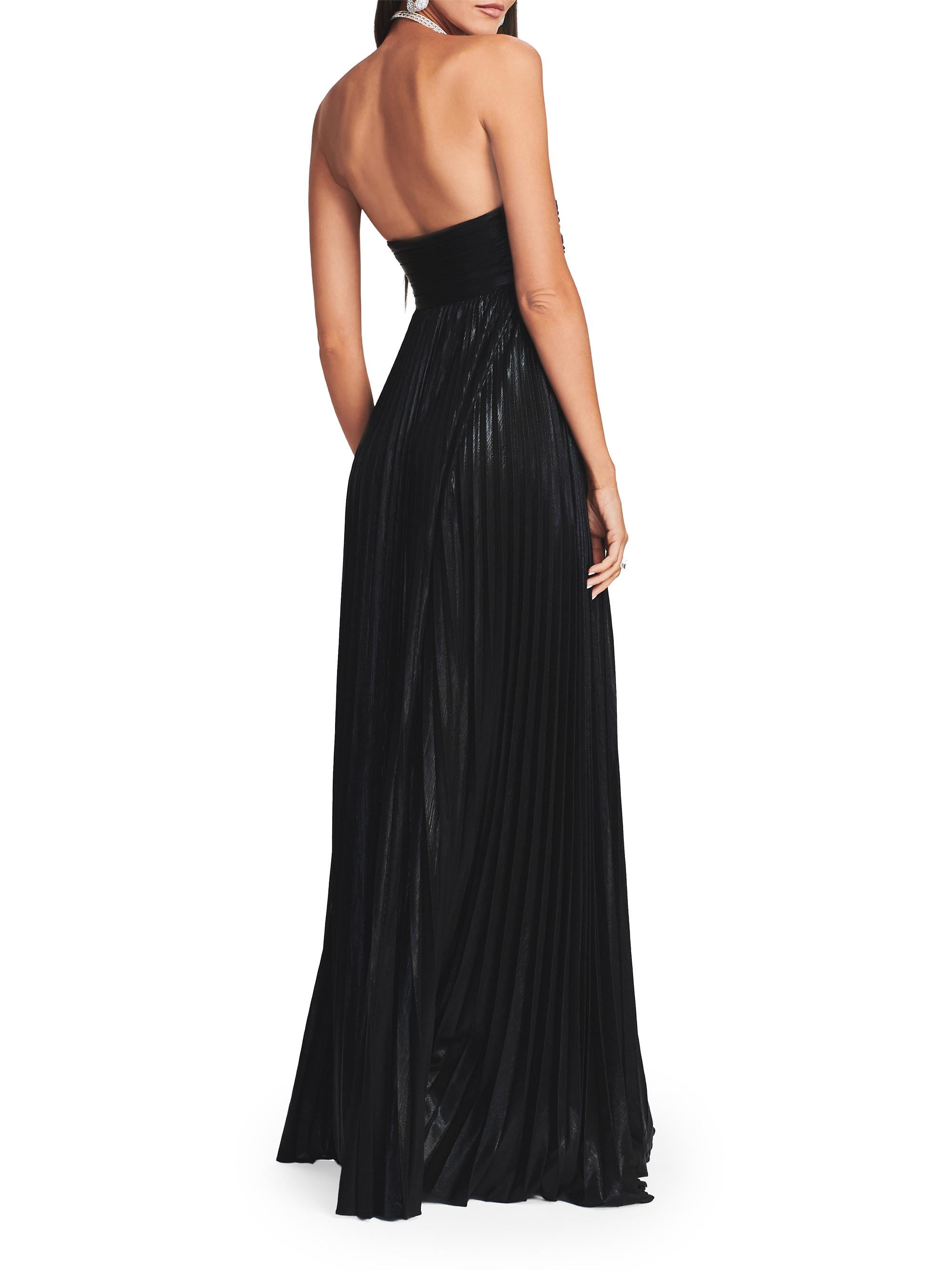 Retrofte Zoa Metallic Pleated Strapless Gown | Saks Fifth Avenue