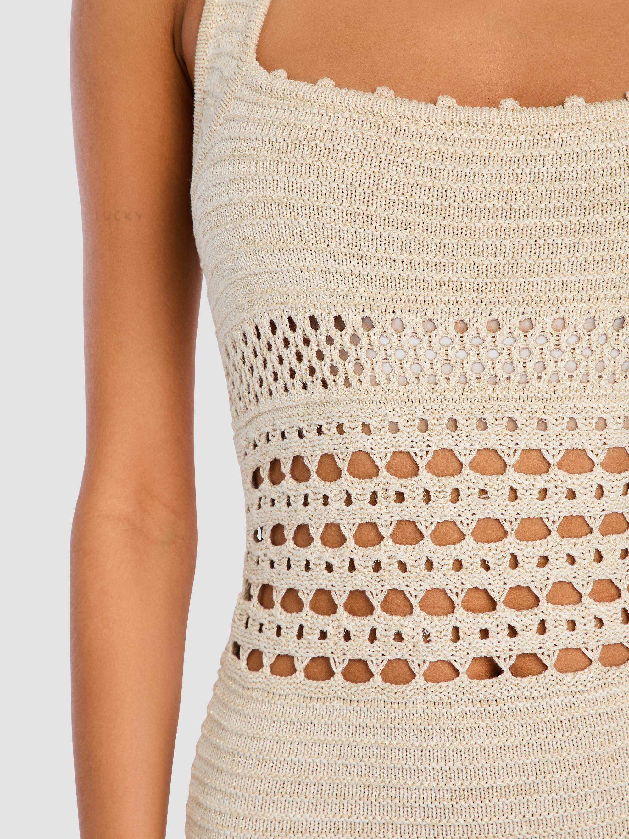 Retrofête Women's Jaycee Crochet Midi Dress - Bone | Thumbnail 5