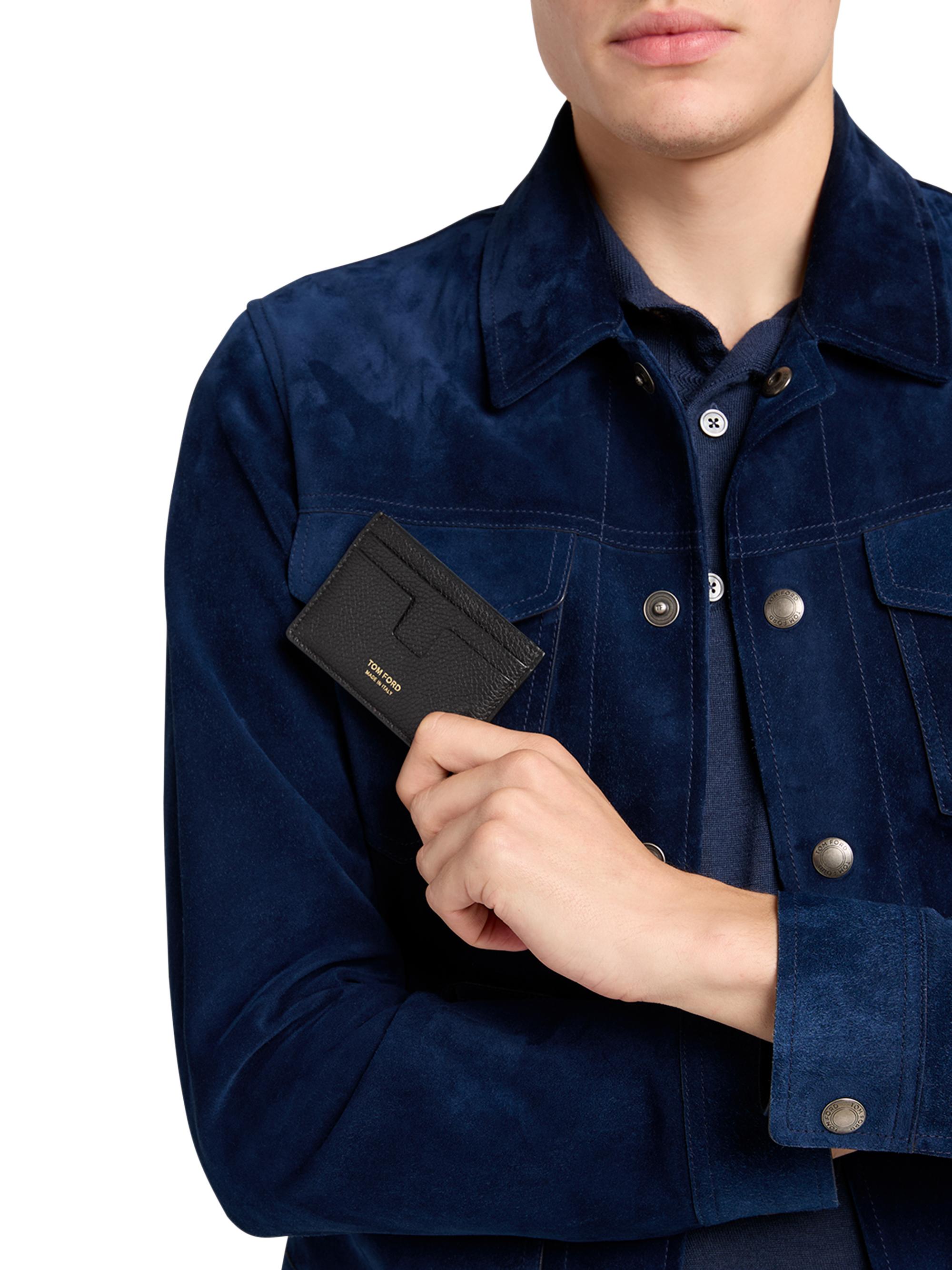TOM FORD T-Line Leather Card Holder | Saks Fifth Avenue