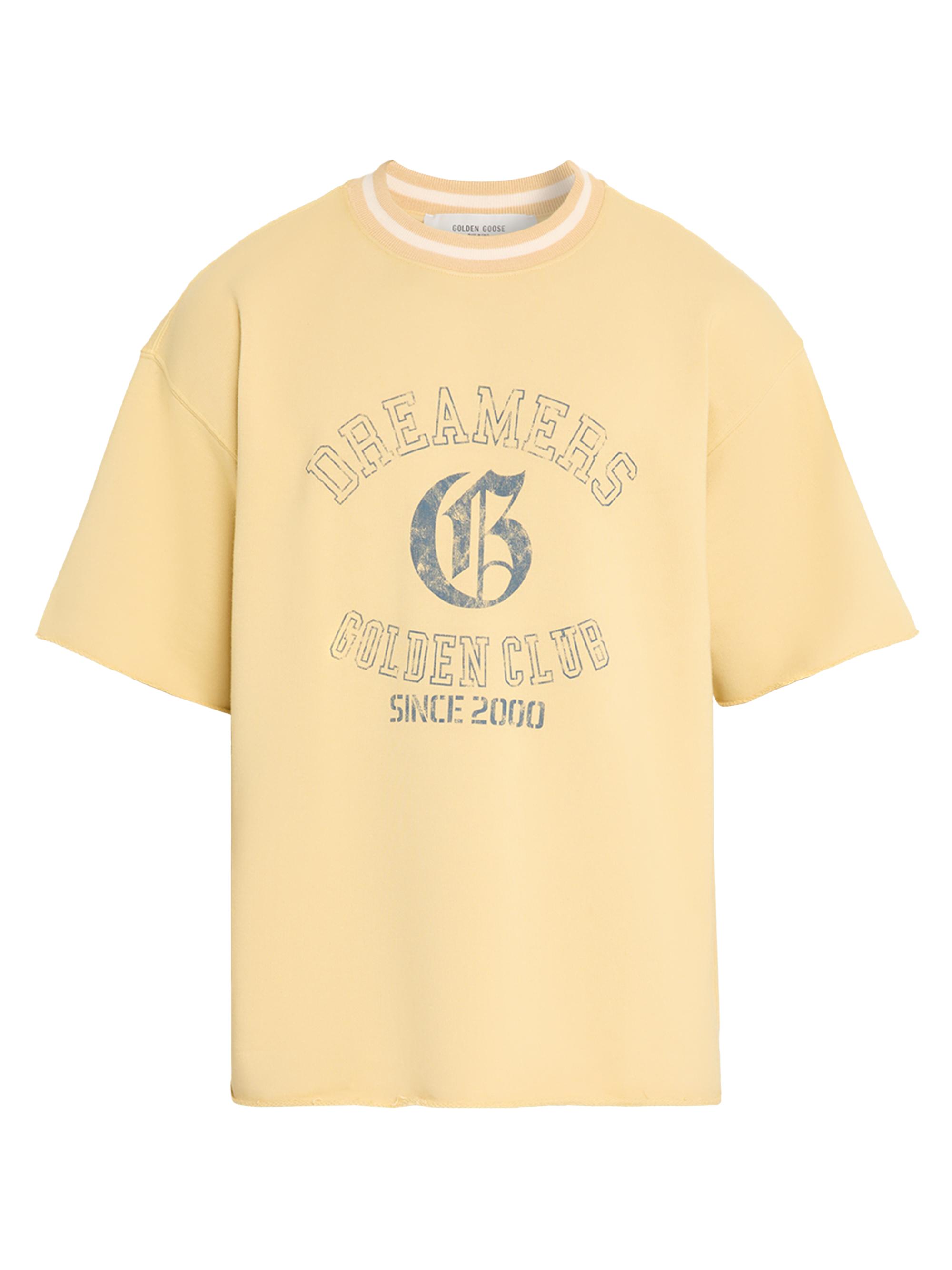 Golden Goose Men's Journey Cotton Fleece Short-Sleeve T-Shirt - Beige
