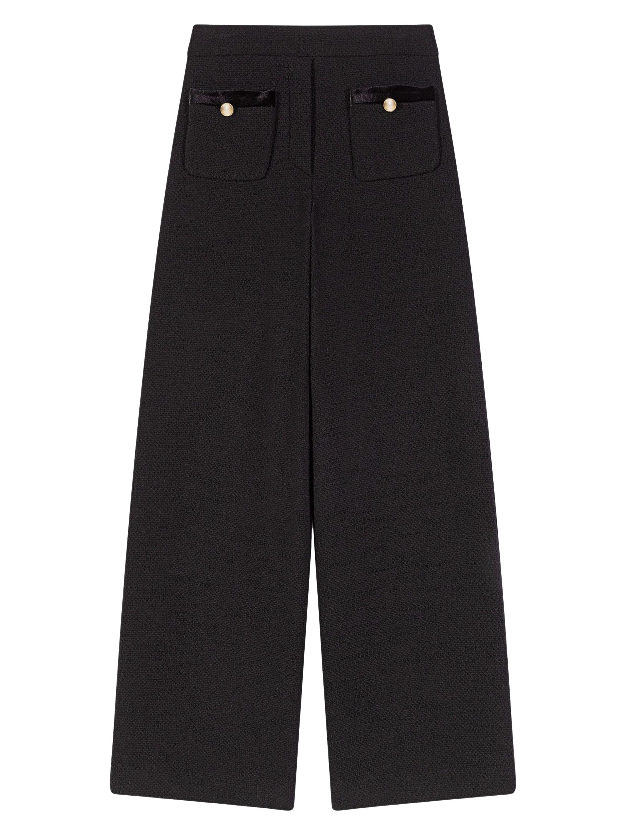 Maje Women's Tweed Trousers - Black