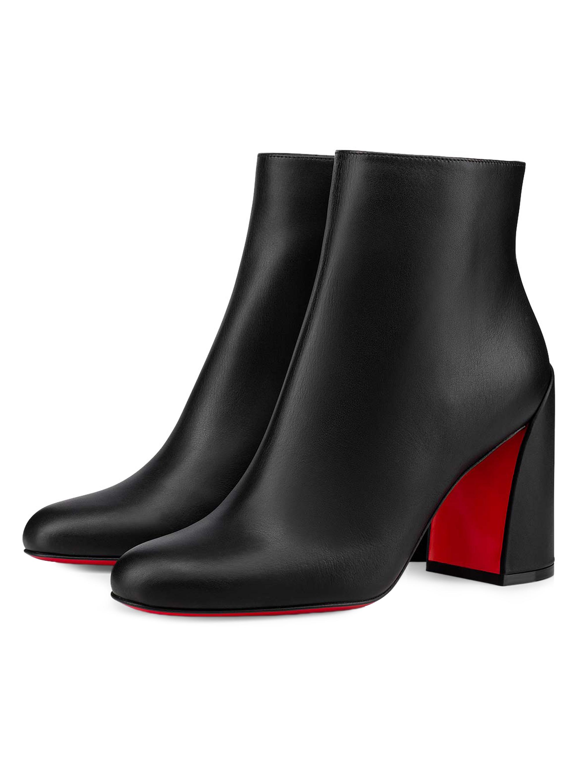 Christian Louboutin Jane Booty 85MM Calf Leather Boots | Saks