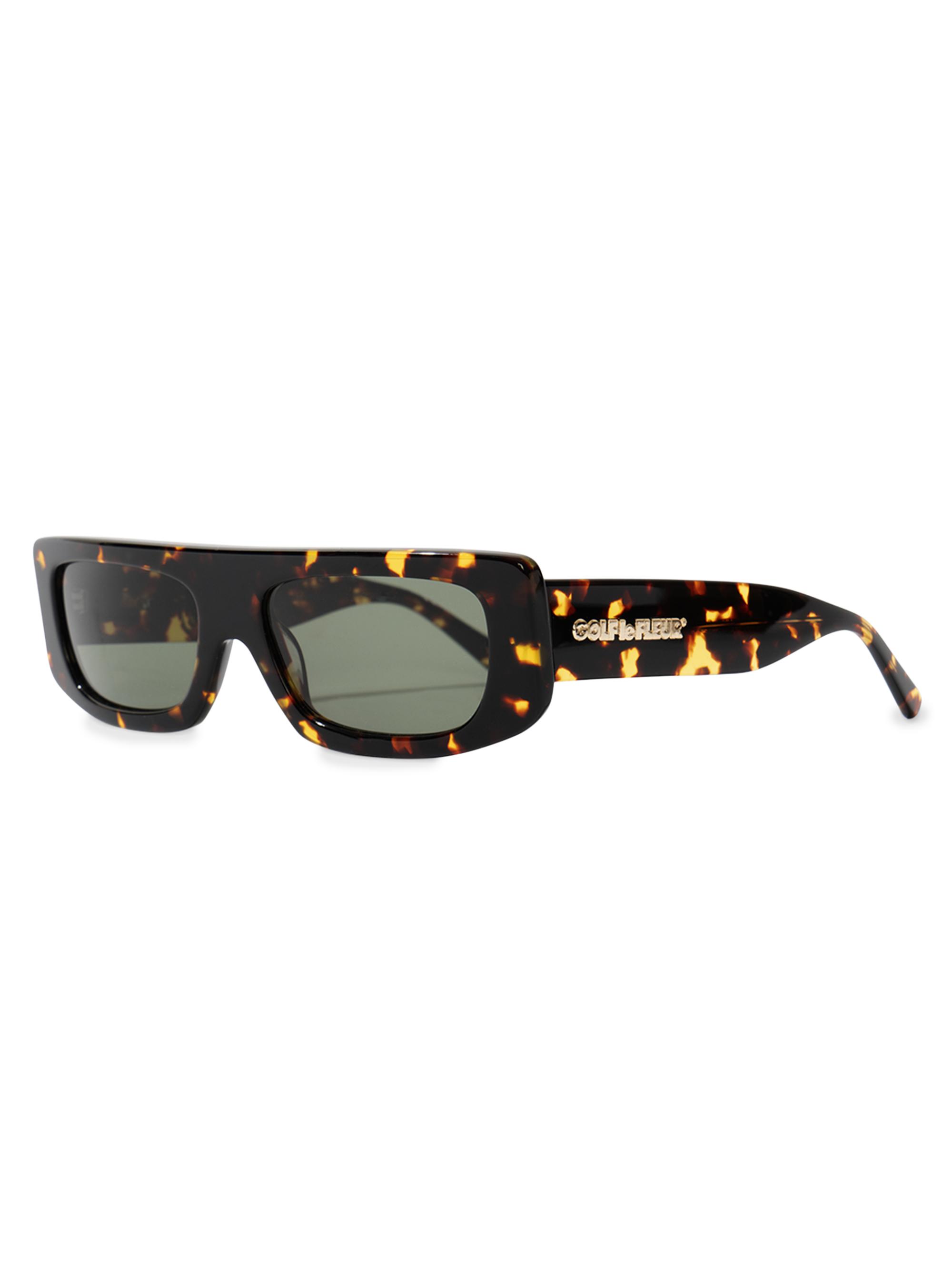 GOLF le FLEUR Women's Bel-Air 54MM Rectangular Semi-Shield Sunglasses - Brown | Thumbnail 6
