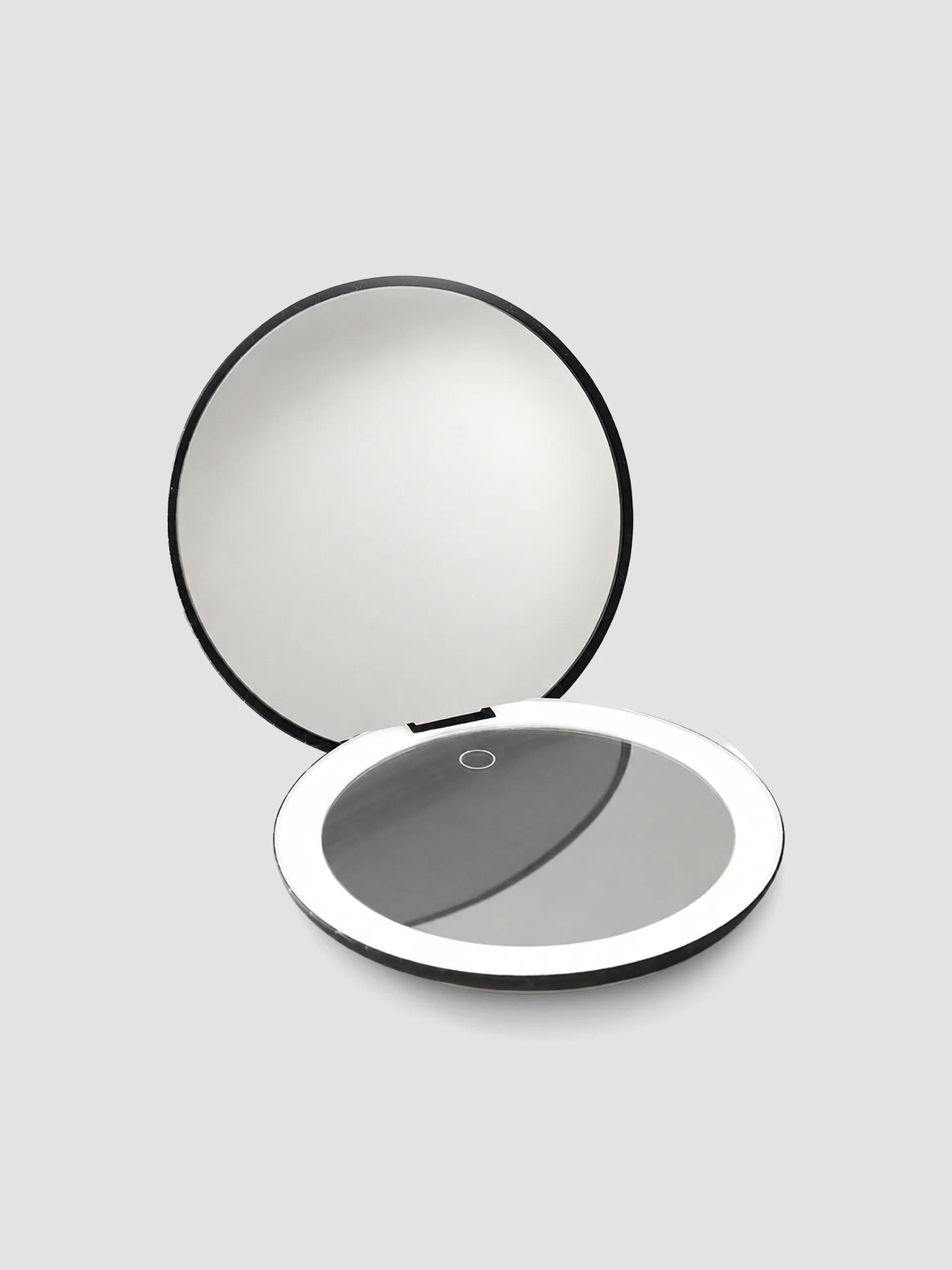 LED Compact Makeup Mirror - Black