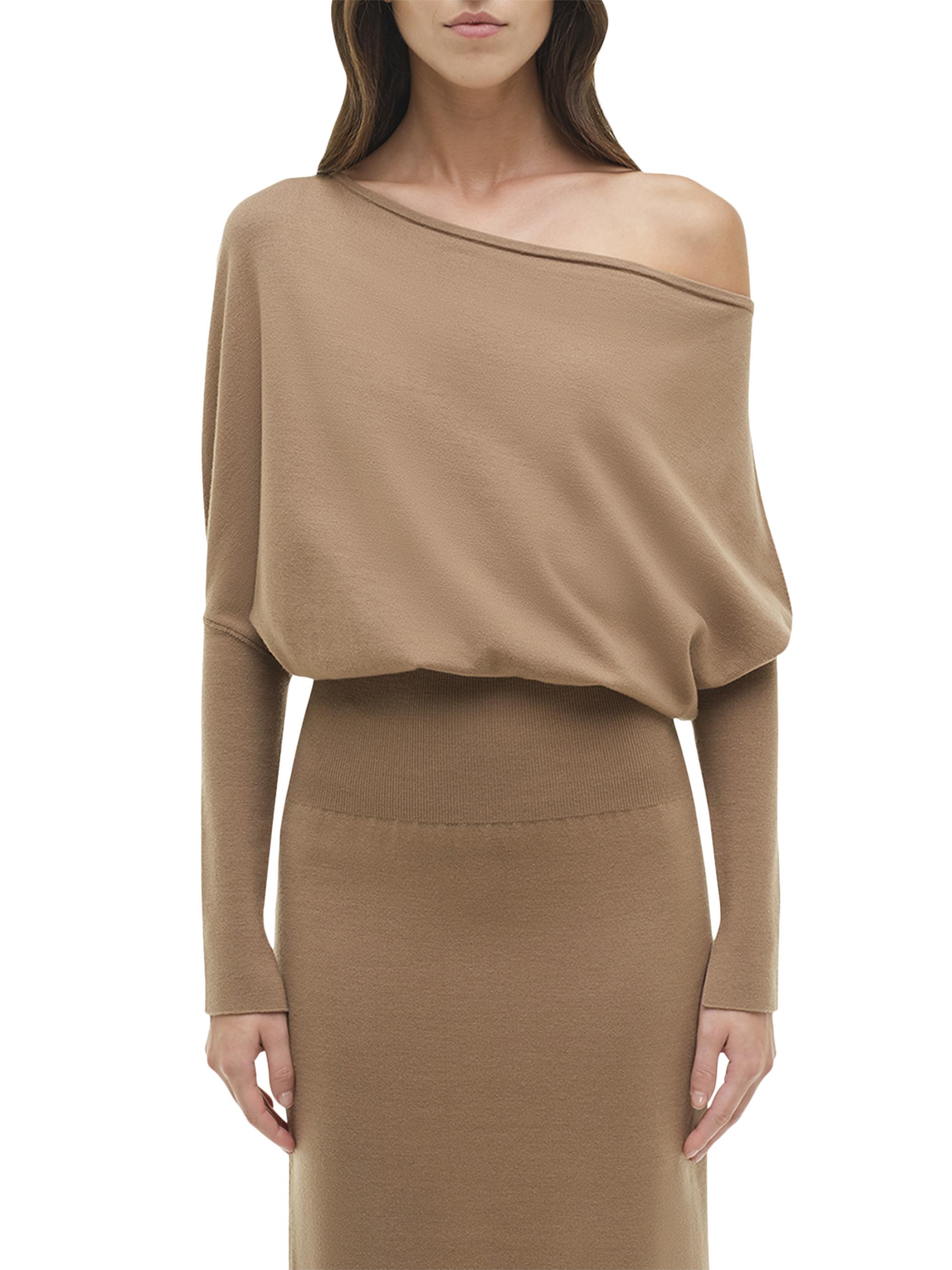 knit floral maxi dress Floral Jacquard Knit Beaded Strapless Dress Cream/Camel / S / S263793 main image 1