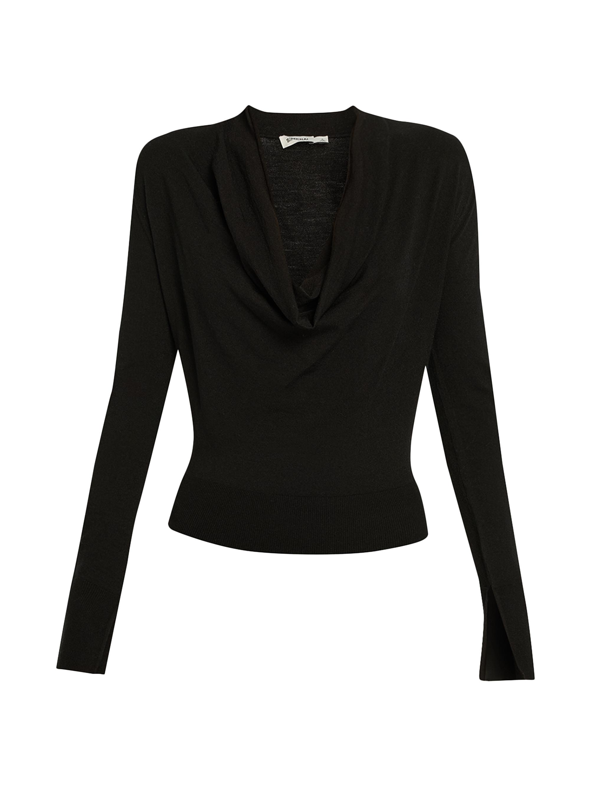 Natia Jersey Cowlneck Top