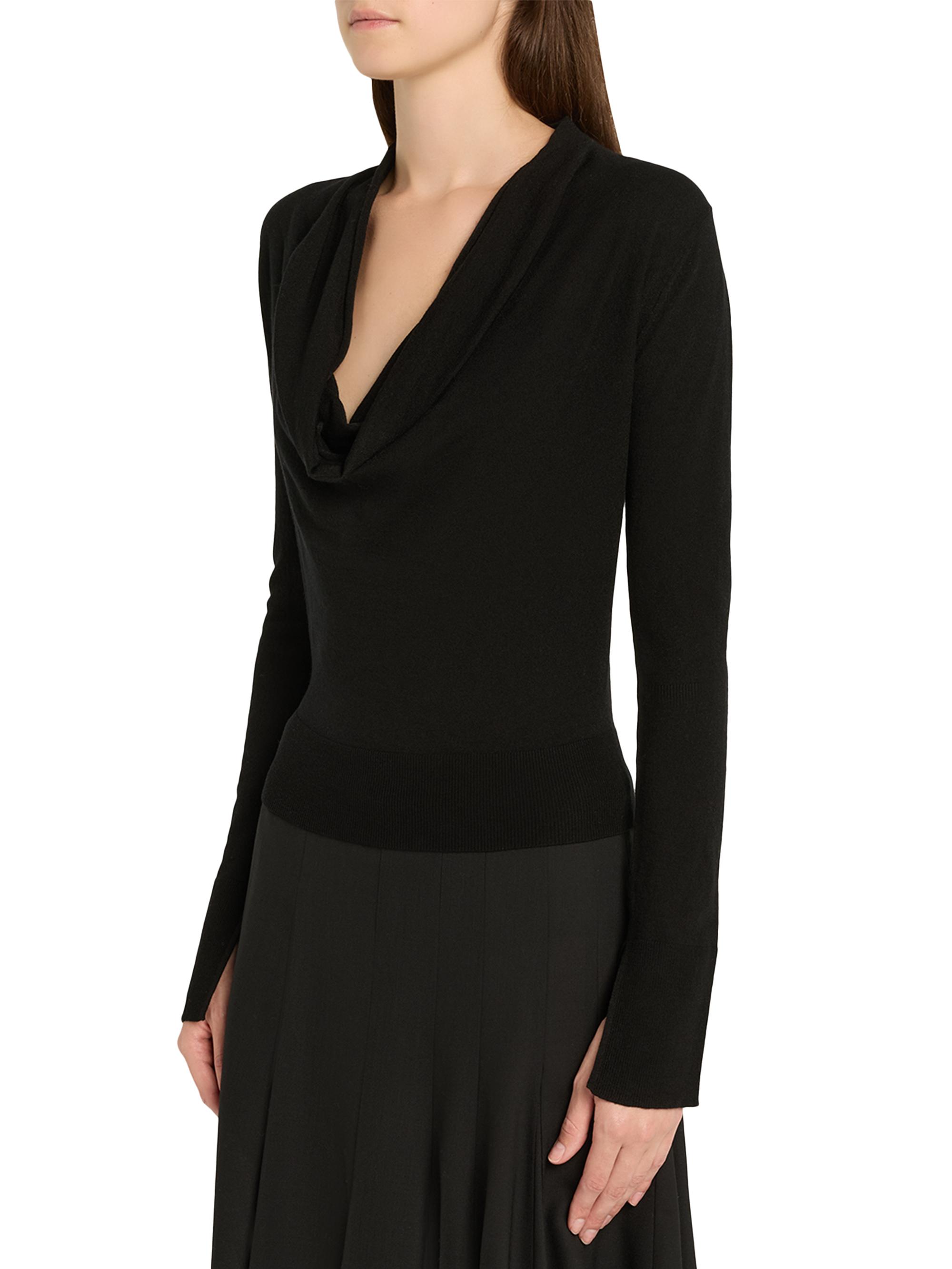 Natia Jersey Cowlneck Top