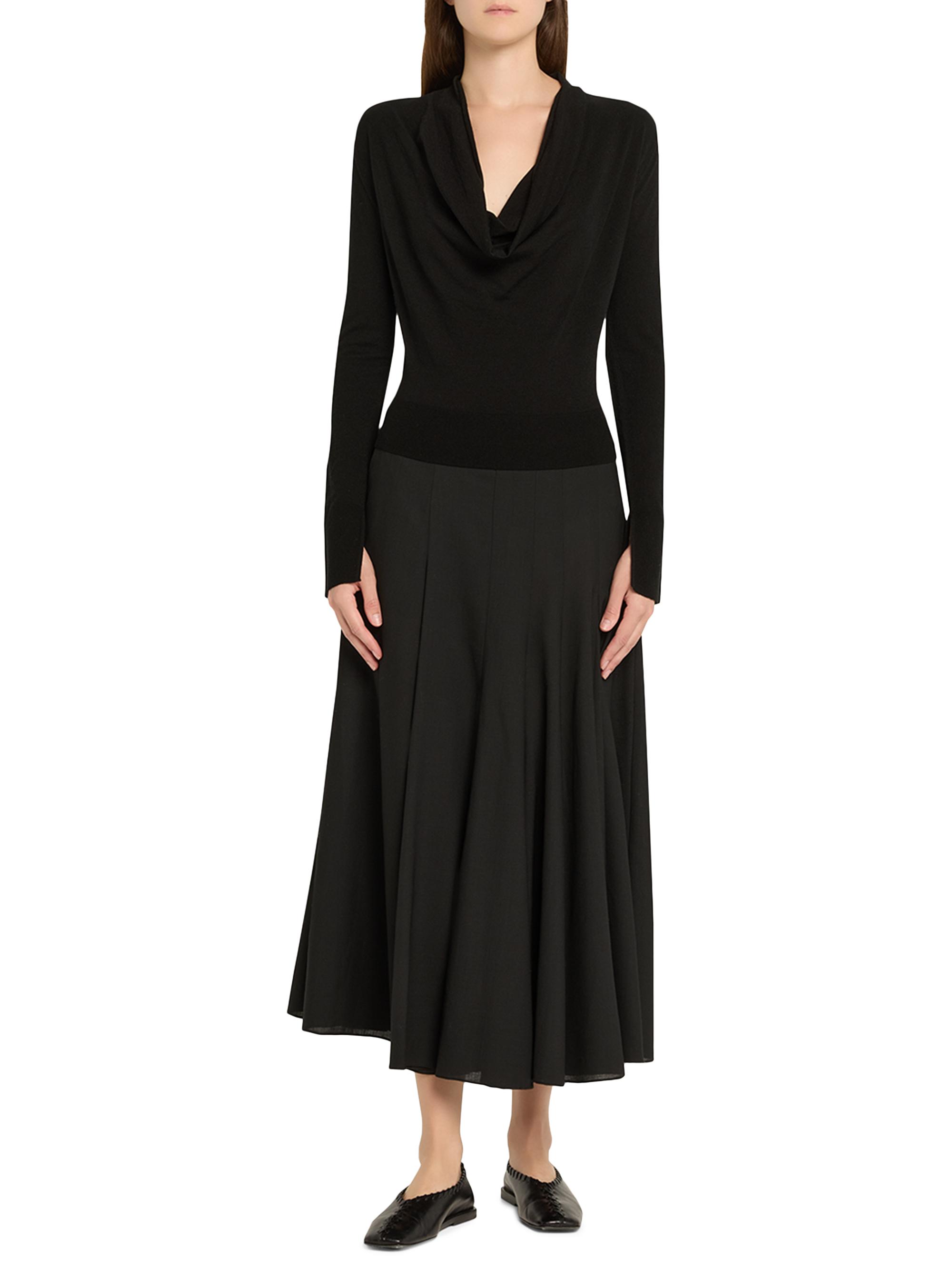 Natia Jersey Cowlneck Top