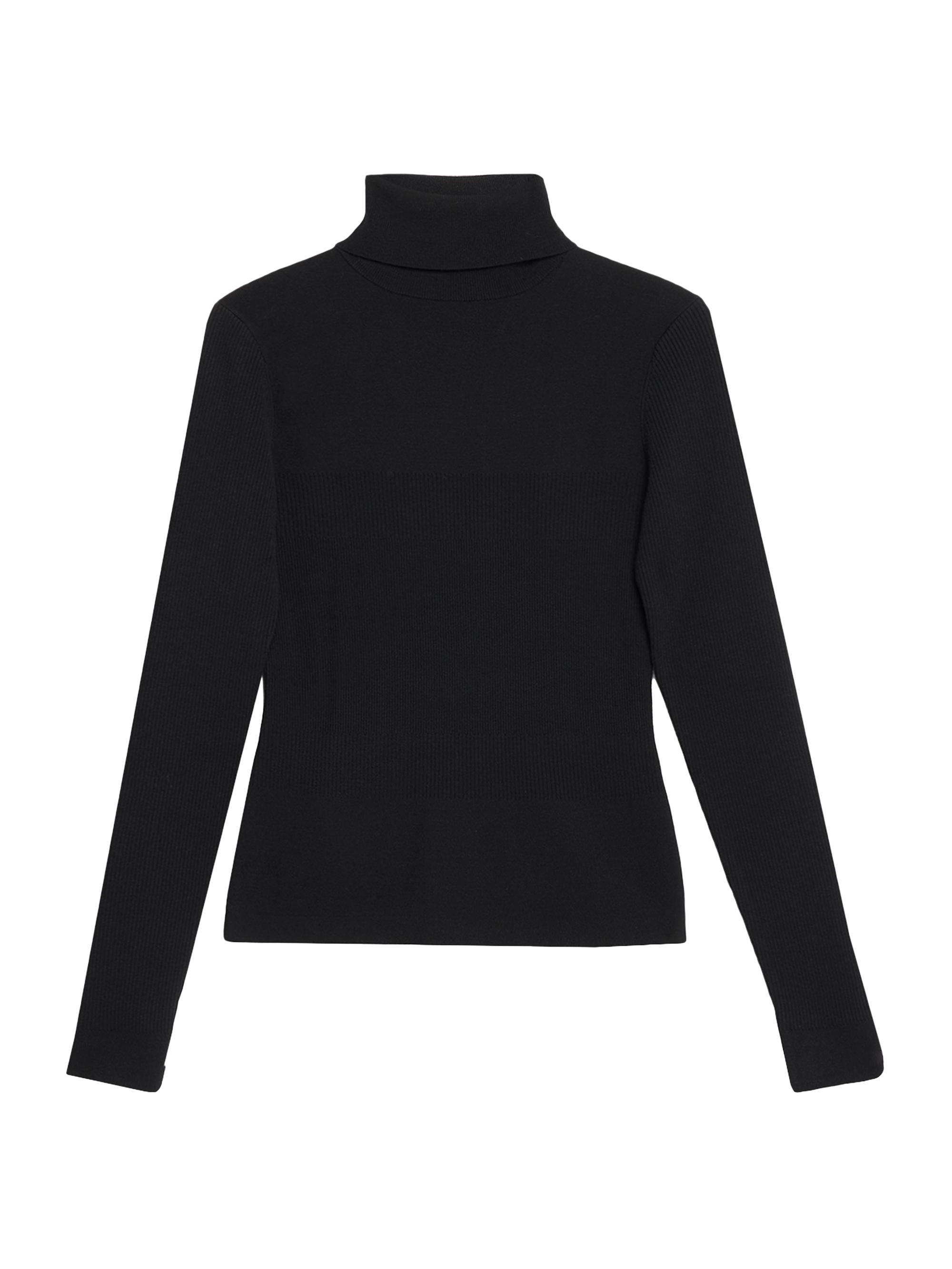 Toccin Women's Valeria Rib-Knit Turtleneck - Black