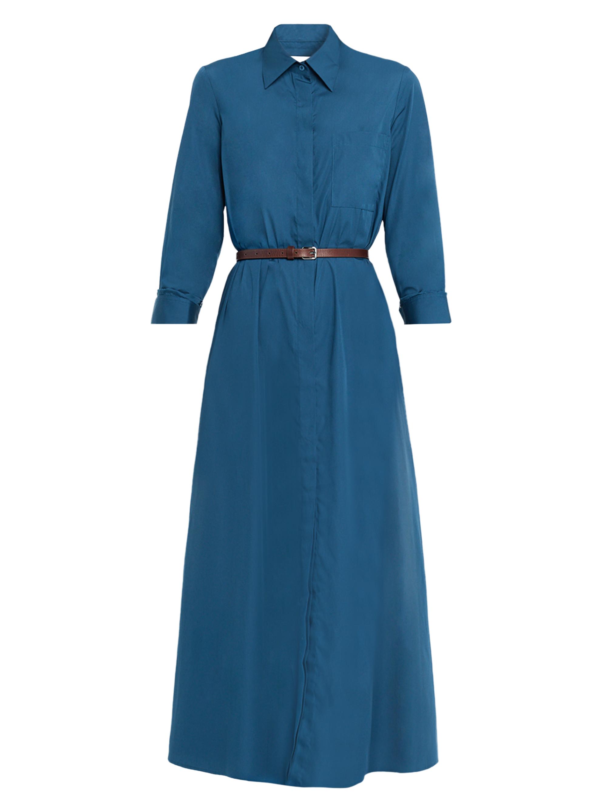 TWP Women's Jenny's Gown Poplin Shirtdress - Blue