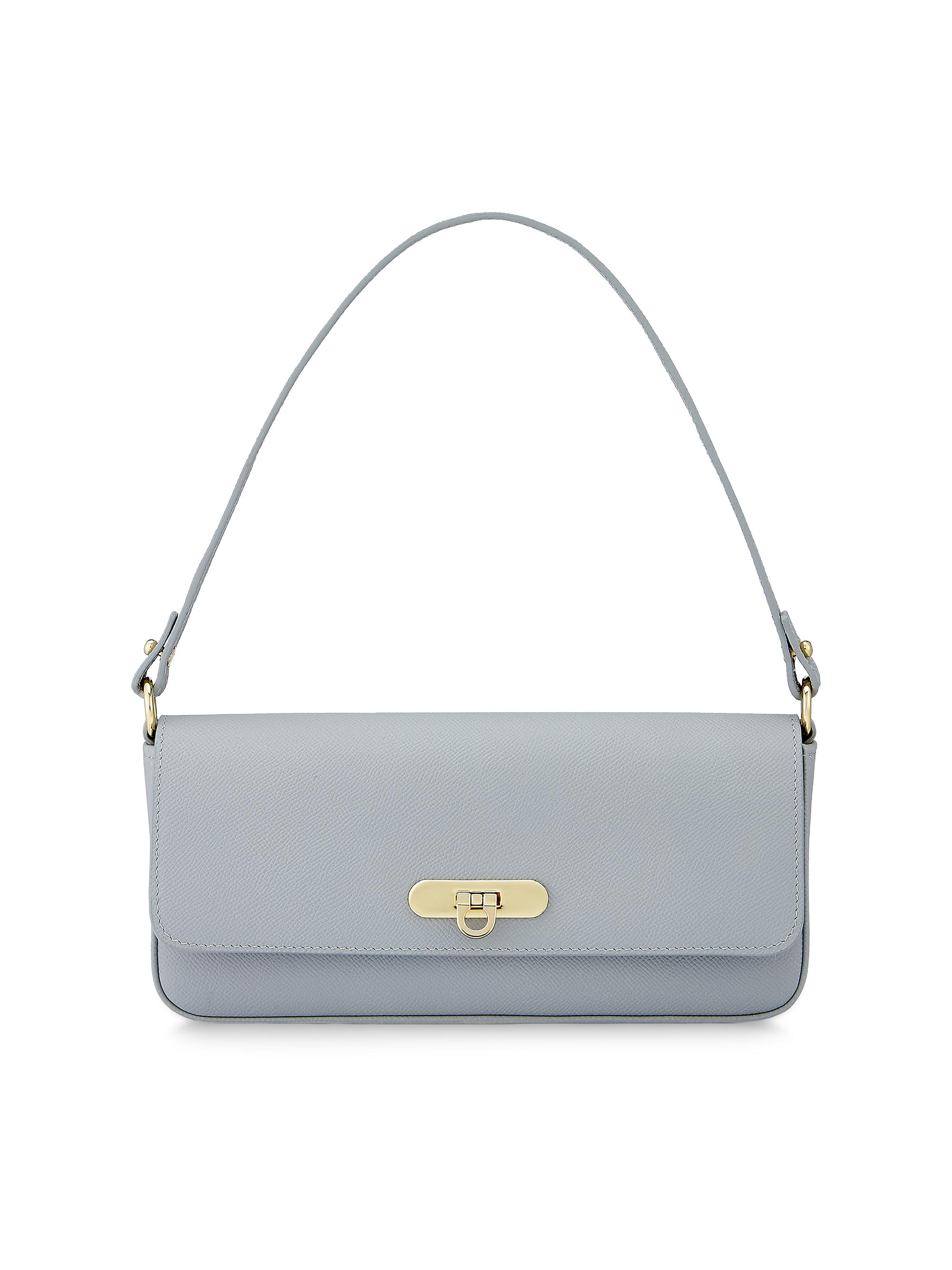 GiGi New York Women's Audrey Leather Shoulder Bag - Light Blue