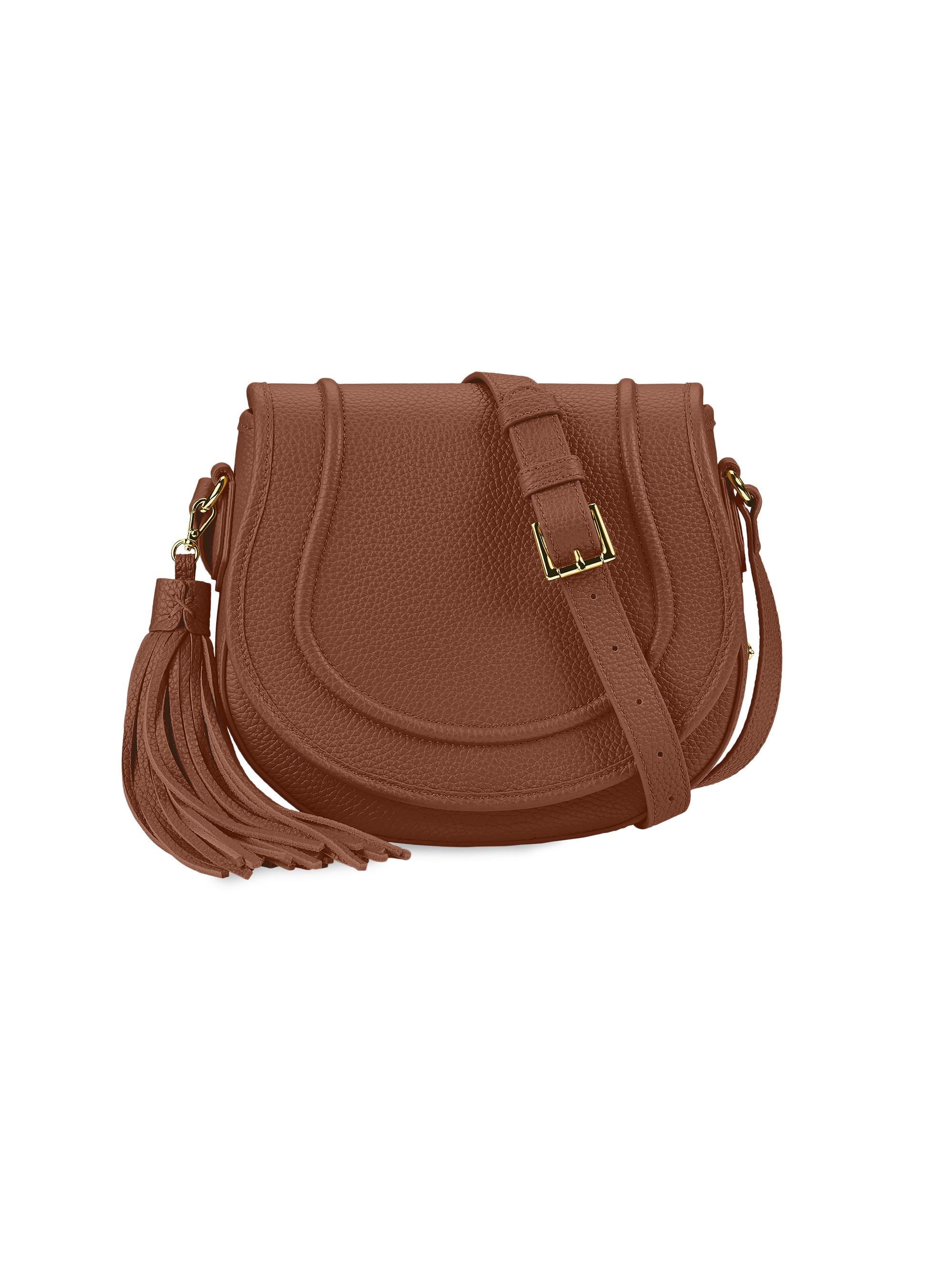 GiGi New York Women's Jenni Pebbled Leather Crossbody Bag - Tan