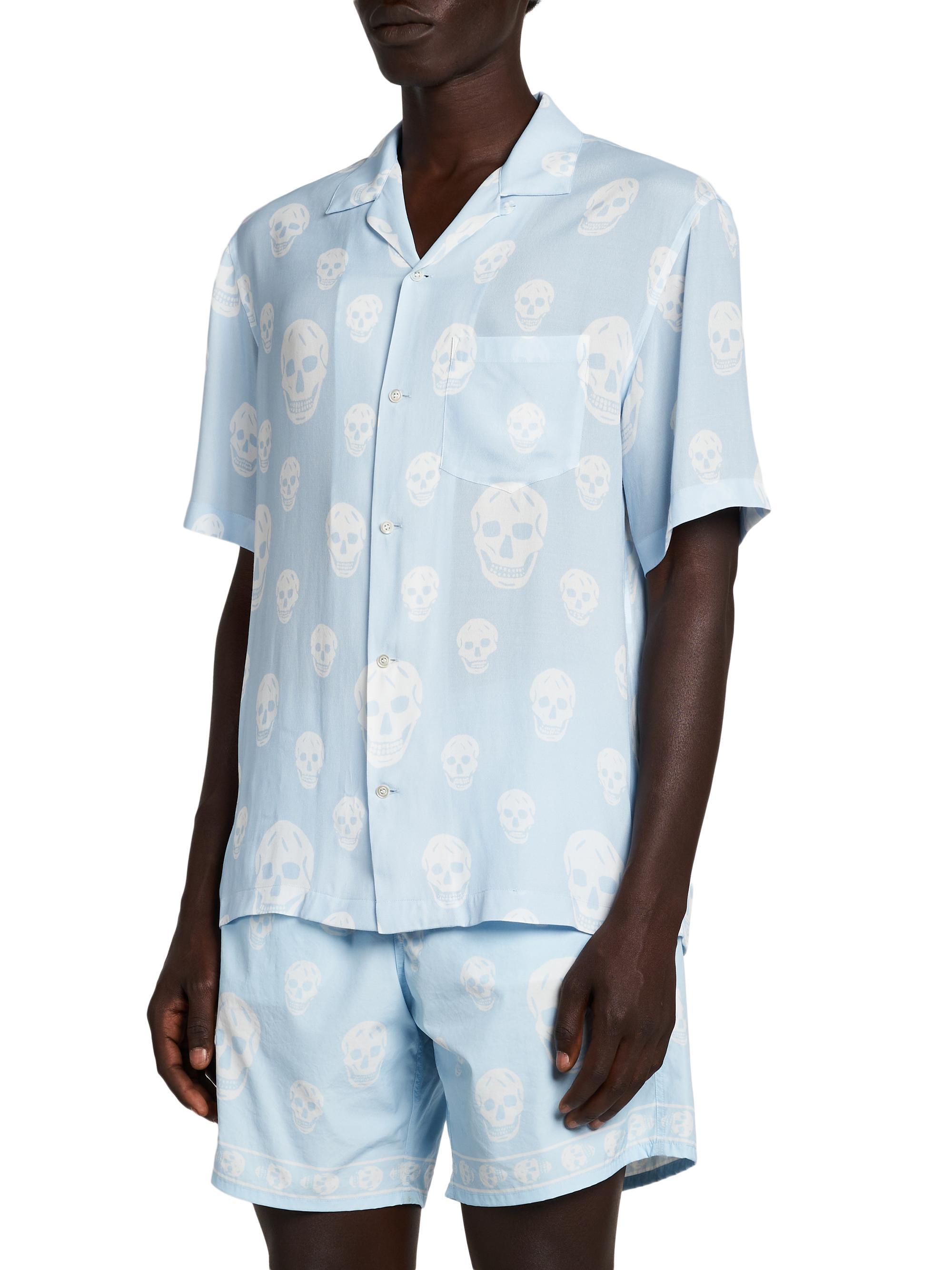 McQueen Skull Camp Shirt | Saks Fifth Avenue