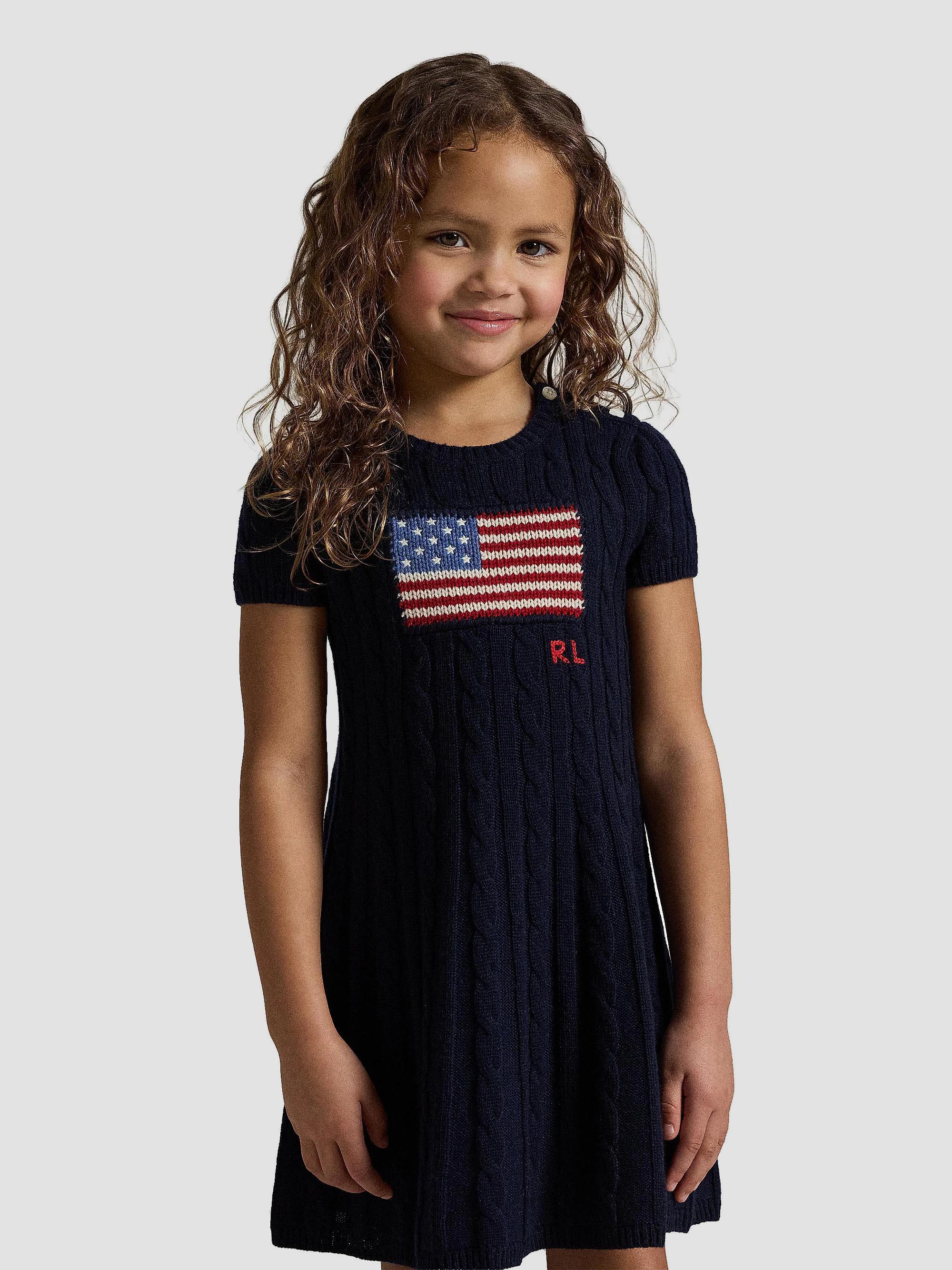 american apparel knit dress Polo Ralph Lauren Little Girl's Flag Cashmere Cable-Knit fesize 2T