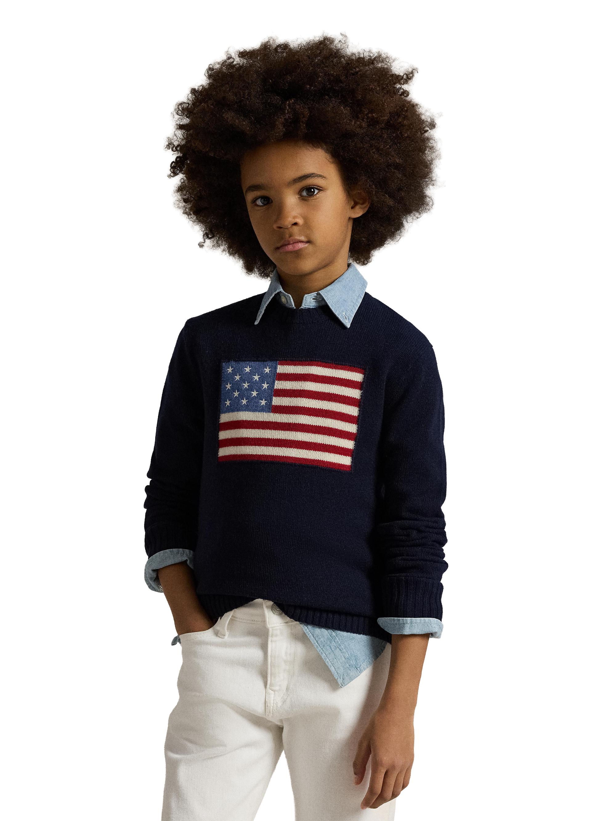 Polo Ralph Lauren Boy's American Flag Cashmere Sweater | Saks