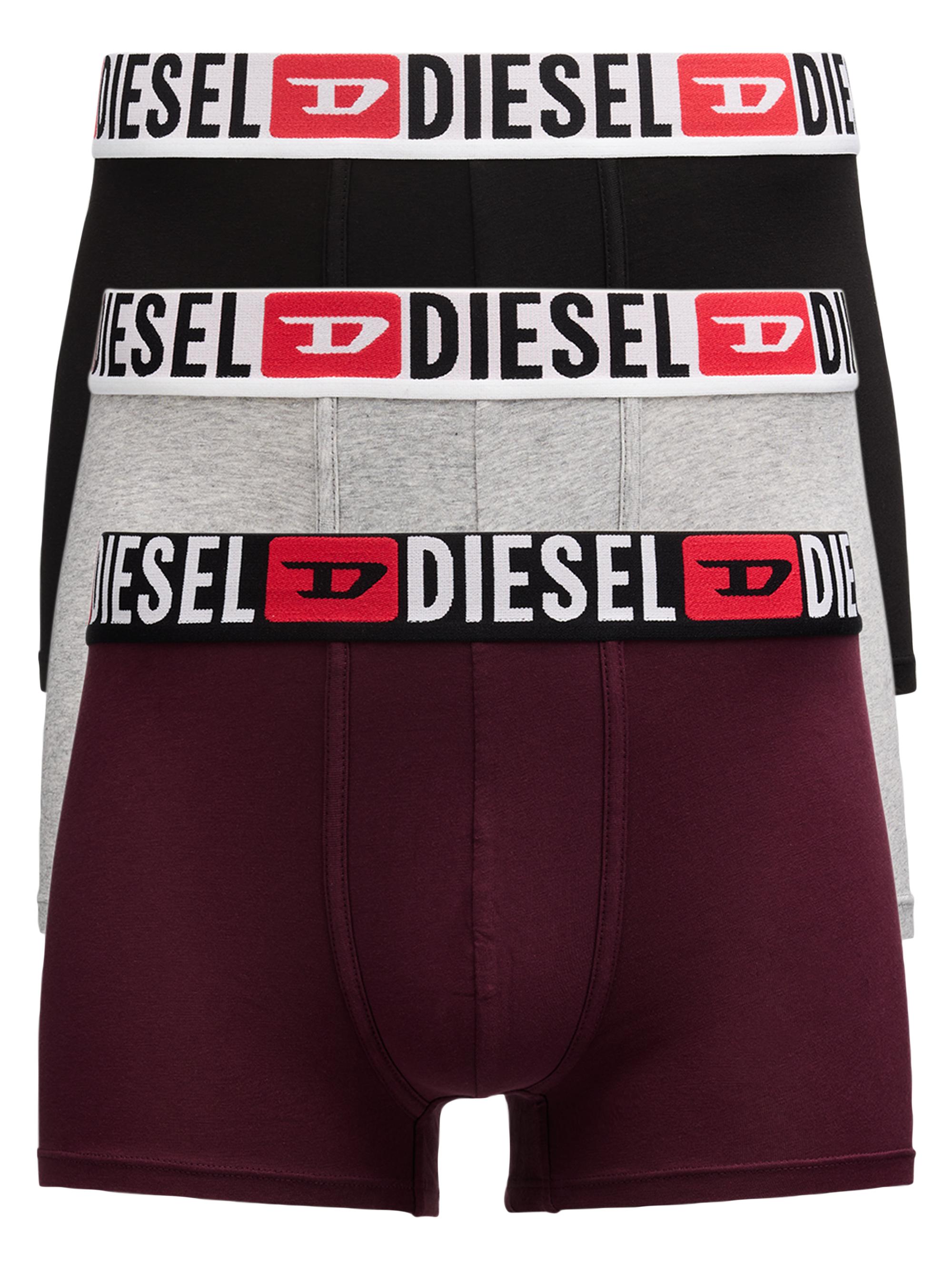 Diesel Men's Damien DCore Multicolor 3-Pack Boxer Briefs - Black Red
