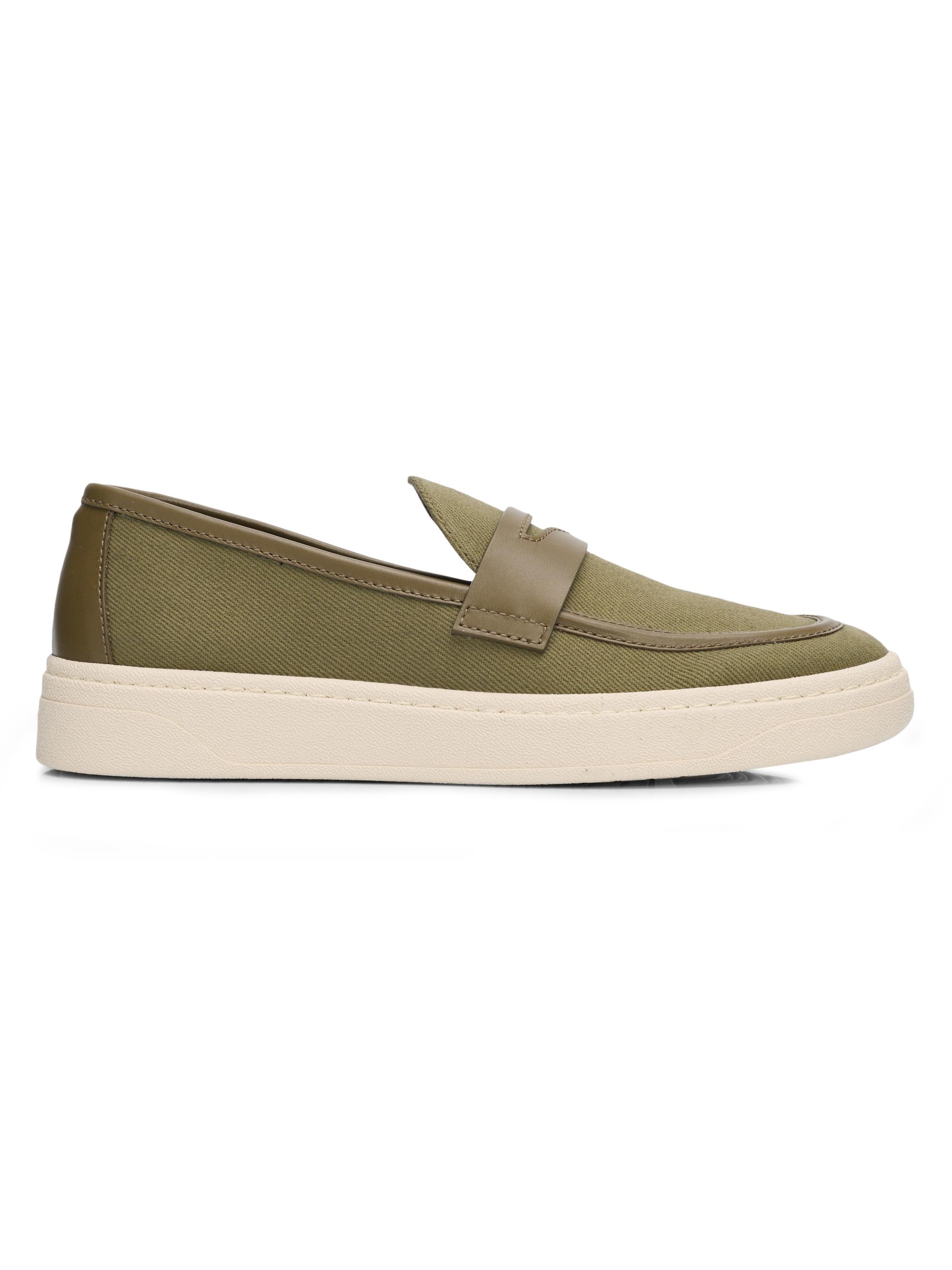 Giuseppe Zanotti Men's Apron Toe Canvas Penny Loafers - Caky