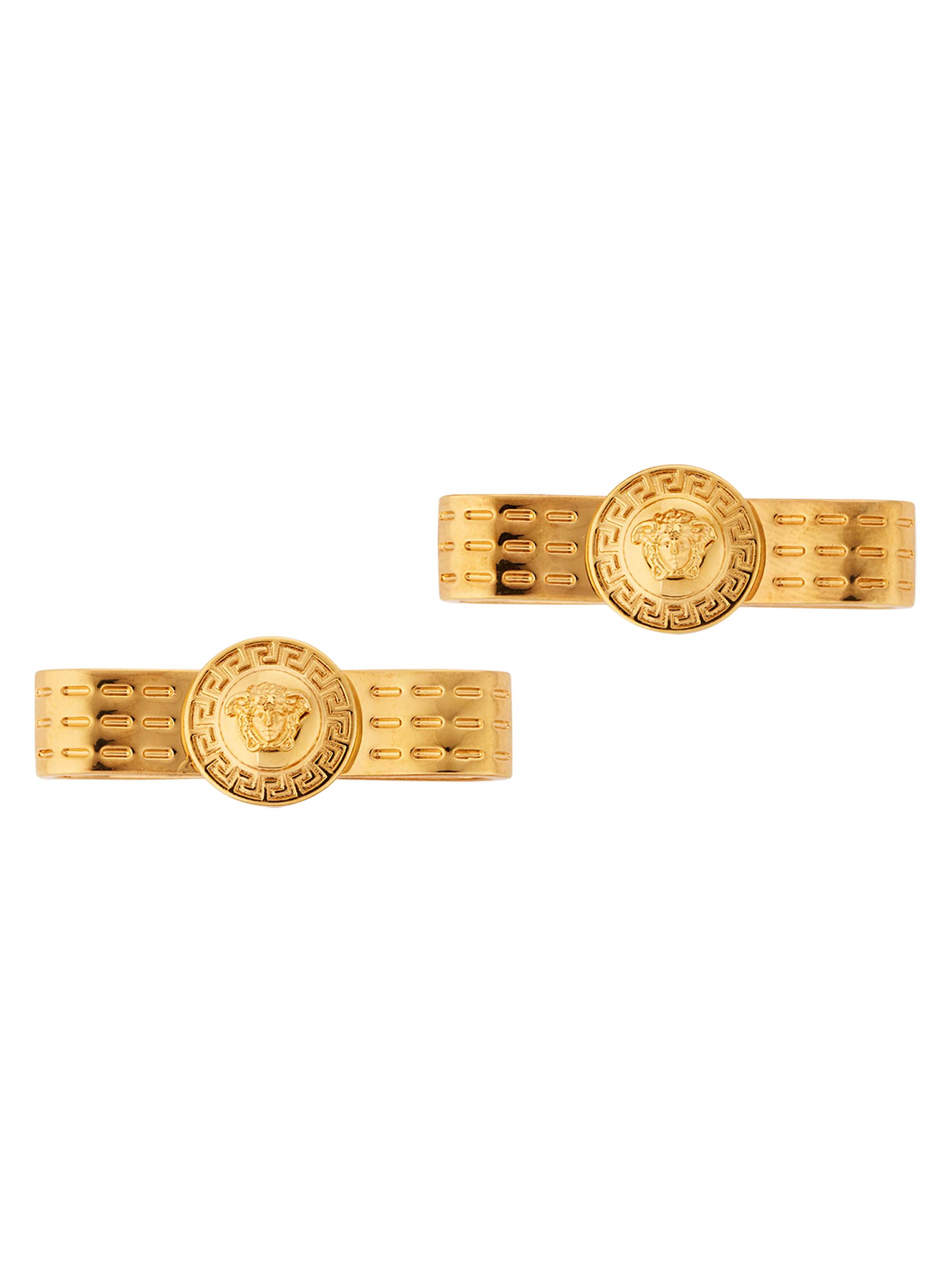 Versace Women's Medusa Bow Goldtone Stud Earrings - Gold