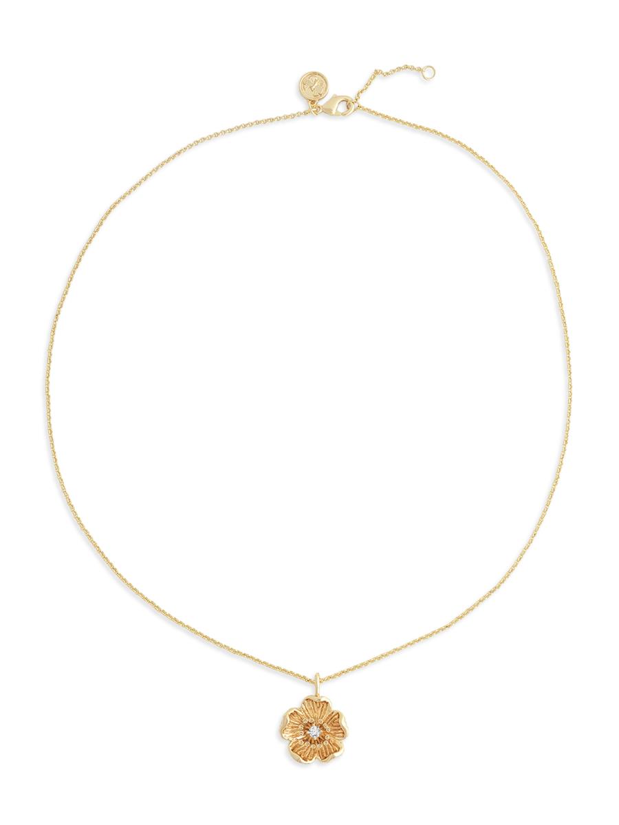 Anabel Aram Women's Wildflowers 18k-gold-plated & Cubic Zirconia Pendant Necklace