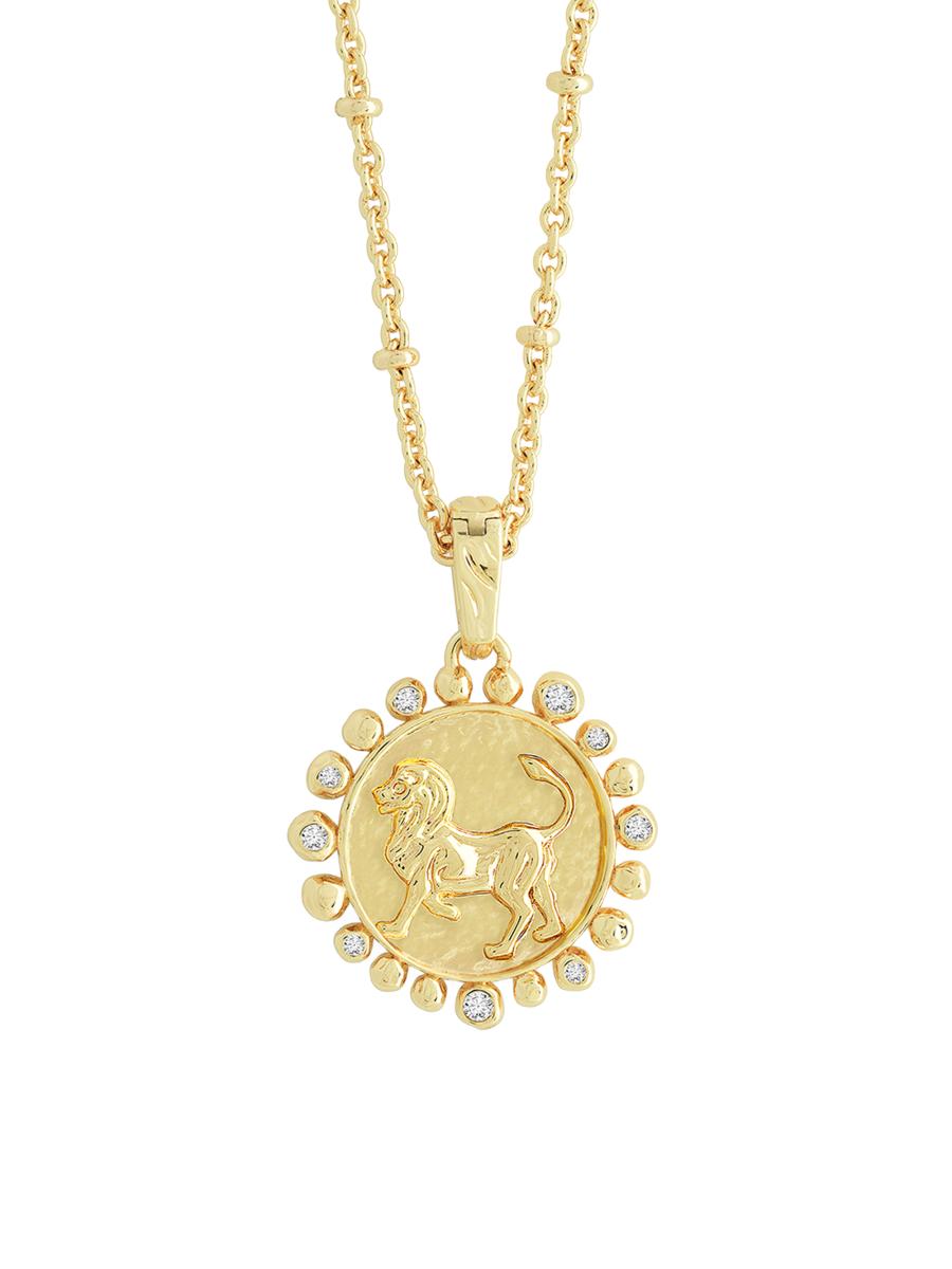 Anabel Aram Women's Zodiac 18k-gold-plated & Cubic Zirconia Pendant Necklace