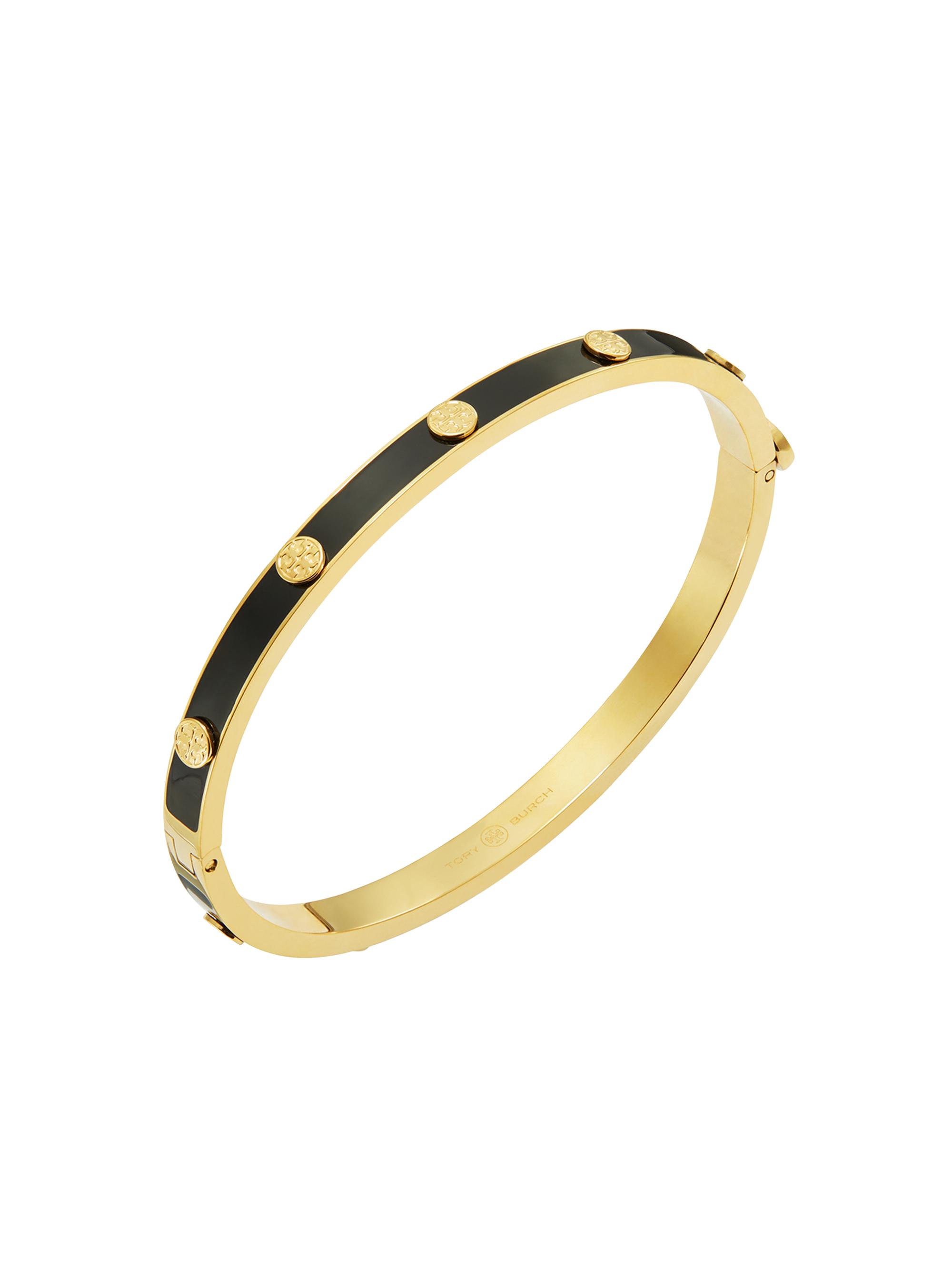 Tory Burch Women's Miller Goldtone & Enamel Bangle - Black
