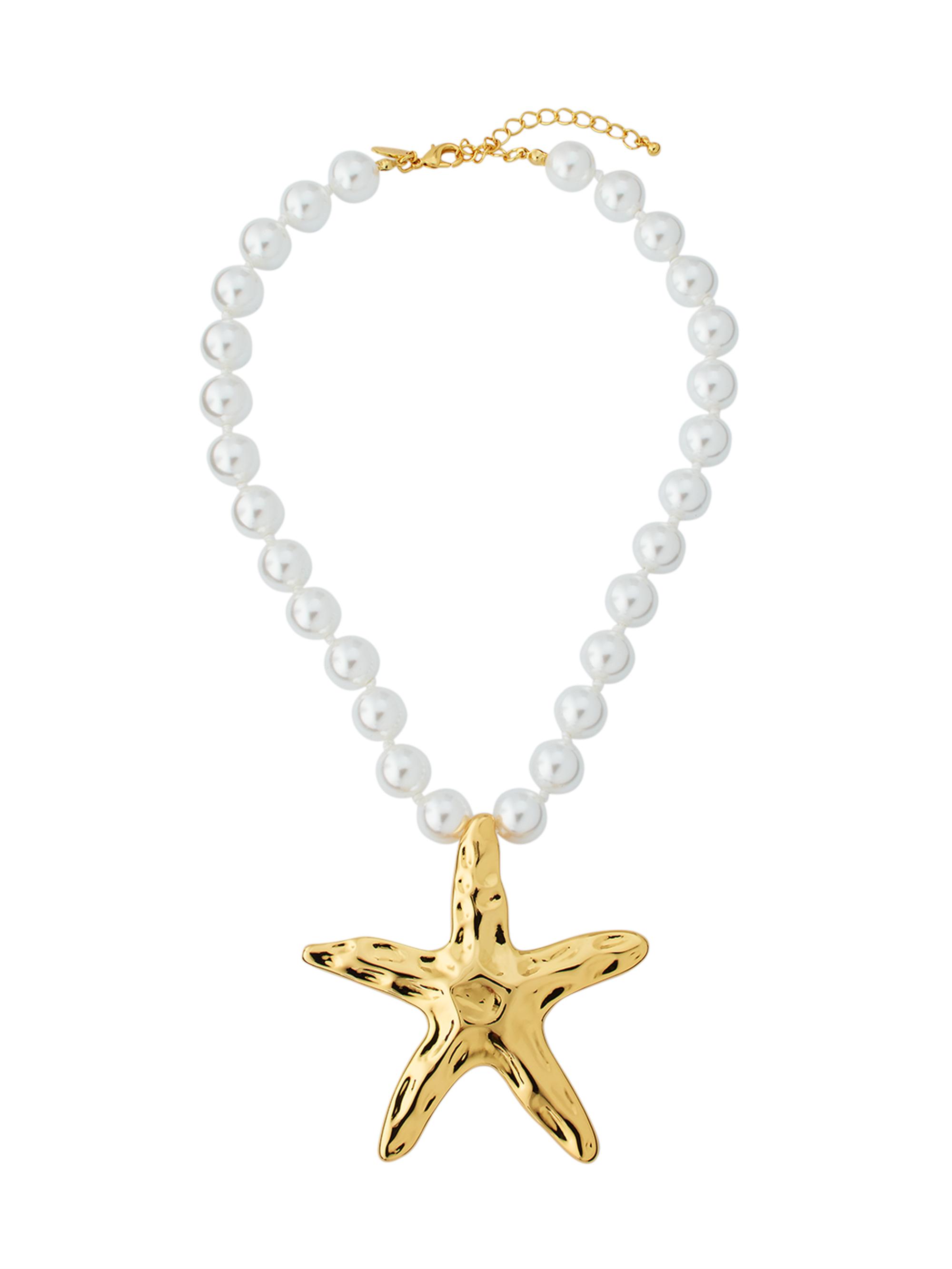 Kenneth Jay Lane Women's Imitation Pearl & Goldtone Starfish Pendant Necklace - Gold