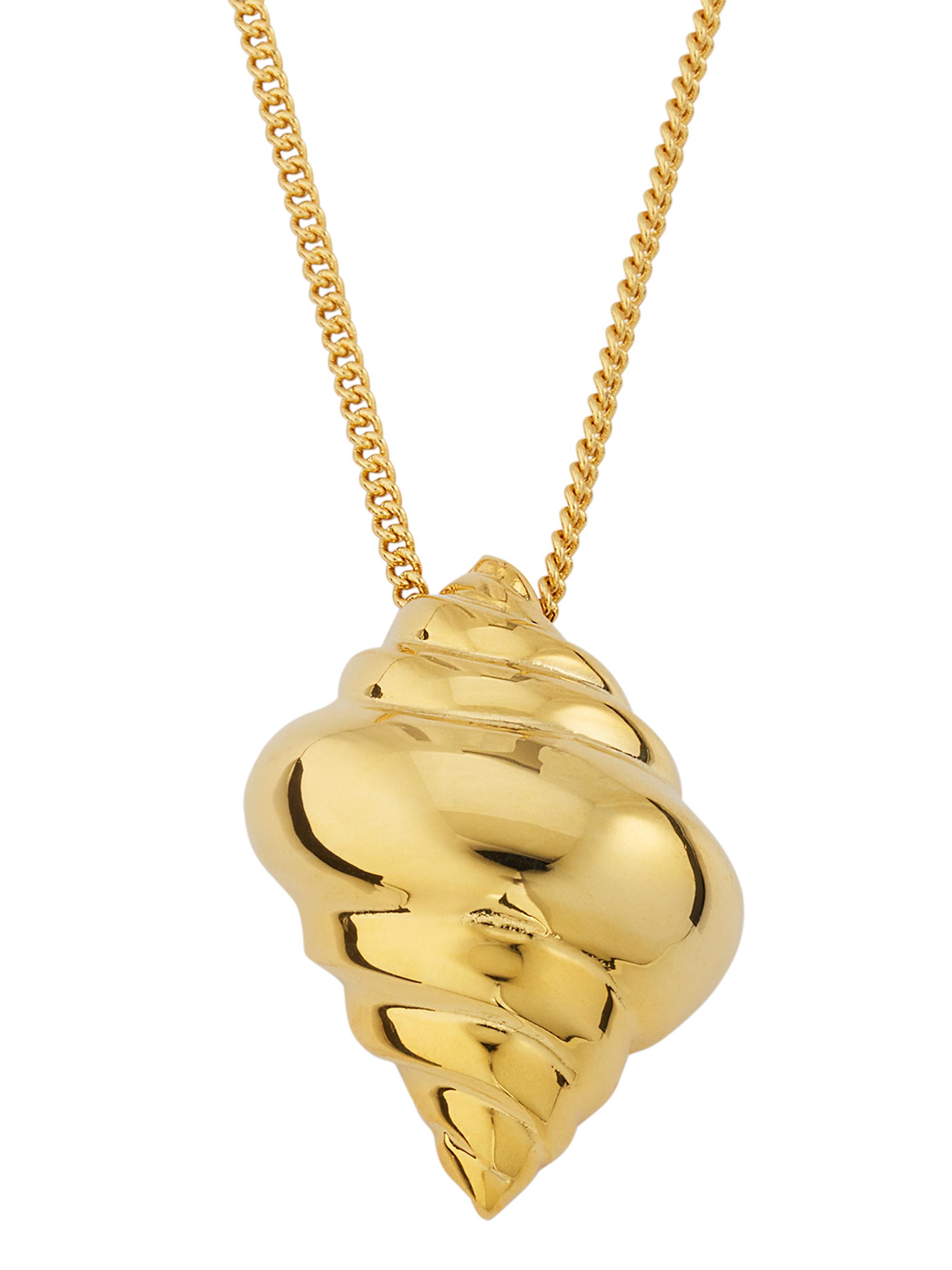 Kenneth Jay Lane Women's Seashell 22K-Gold-Plated Pendant Necklace - Gold