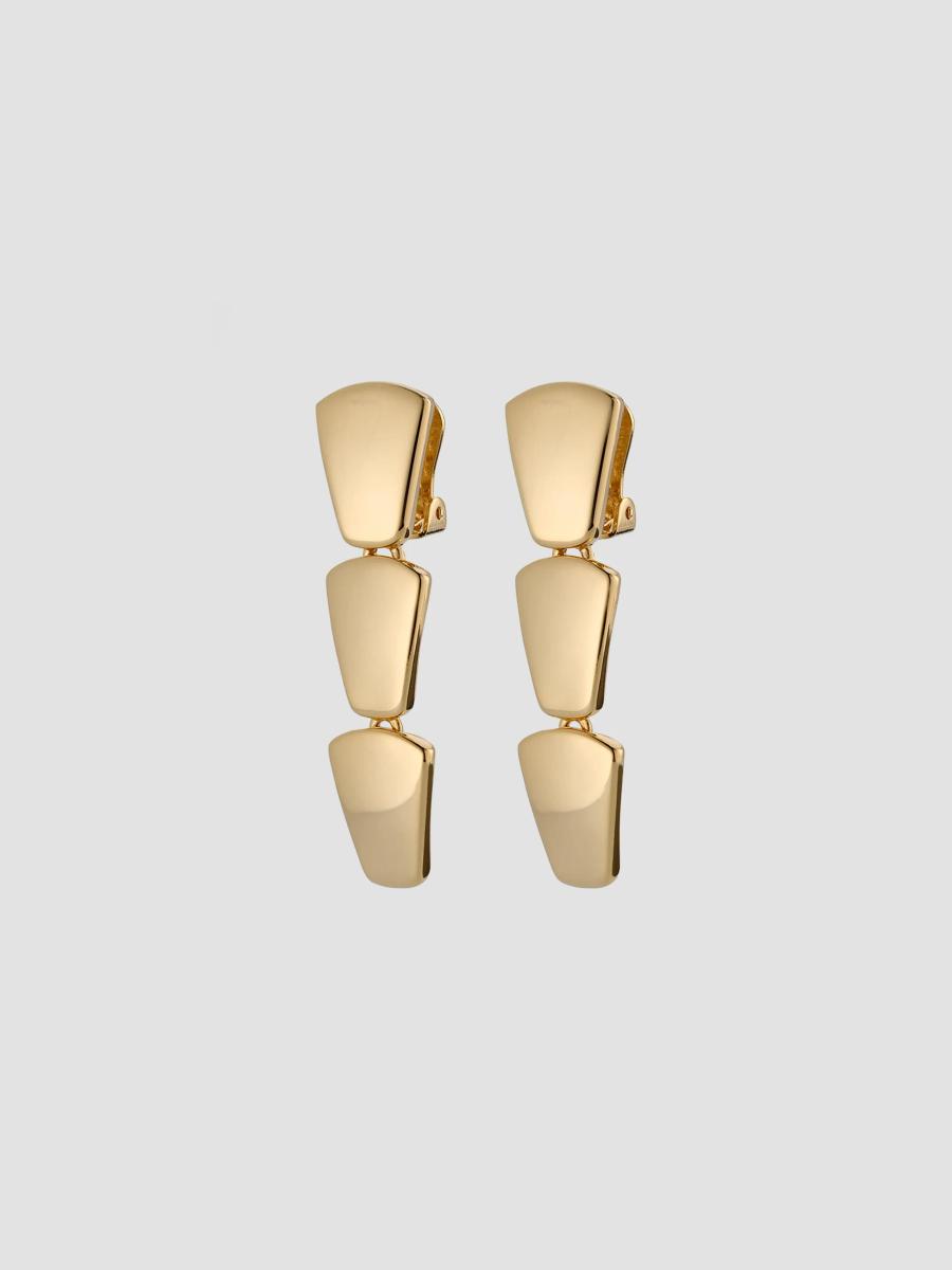 Ben-amun Women's Pueblo 24k-gold-plated Geometric Clip-on Drop Earrings