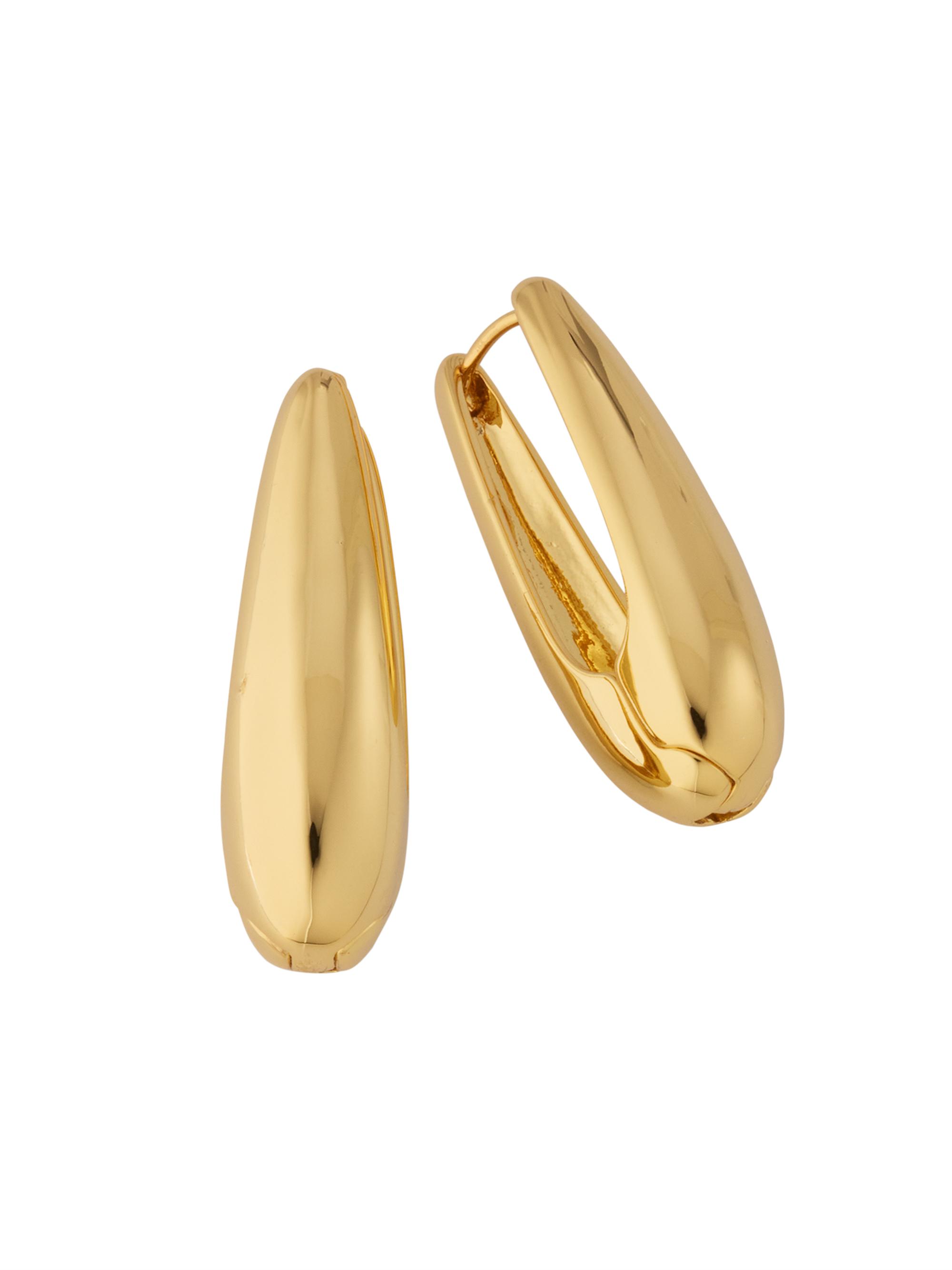 Kenneth Jay Lane Women's Polished Goldtone U-Shaped Hoop Earrings - Gold