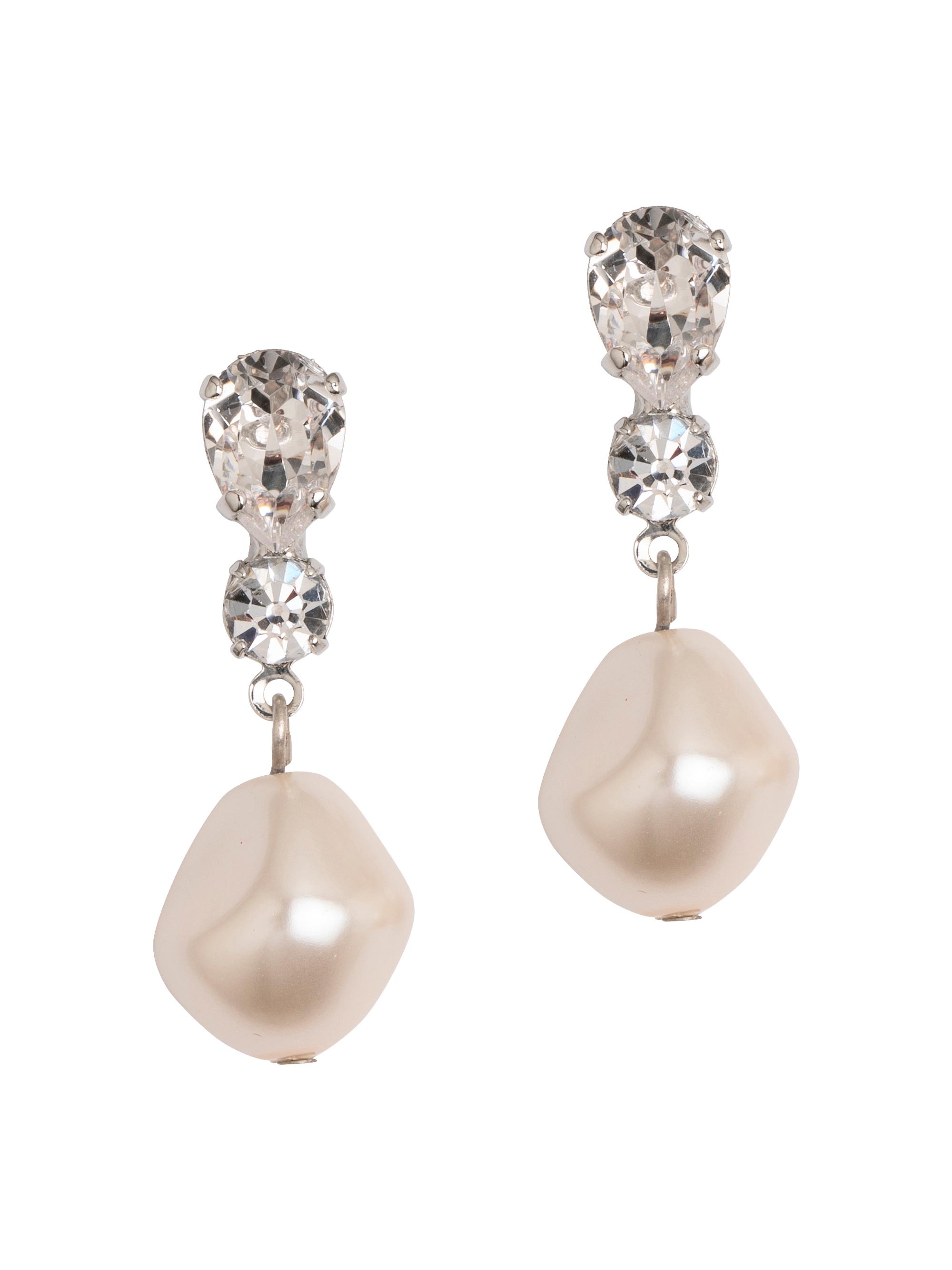 Jennifer Behr Women's Kristina Rhodium-Plated, Crystal & Imitation Pearl Drop Earrings - Silver