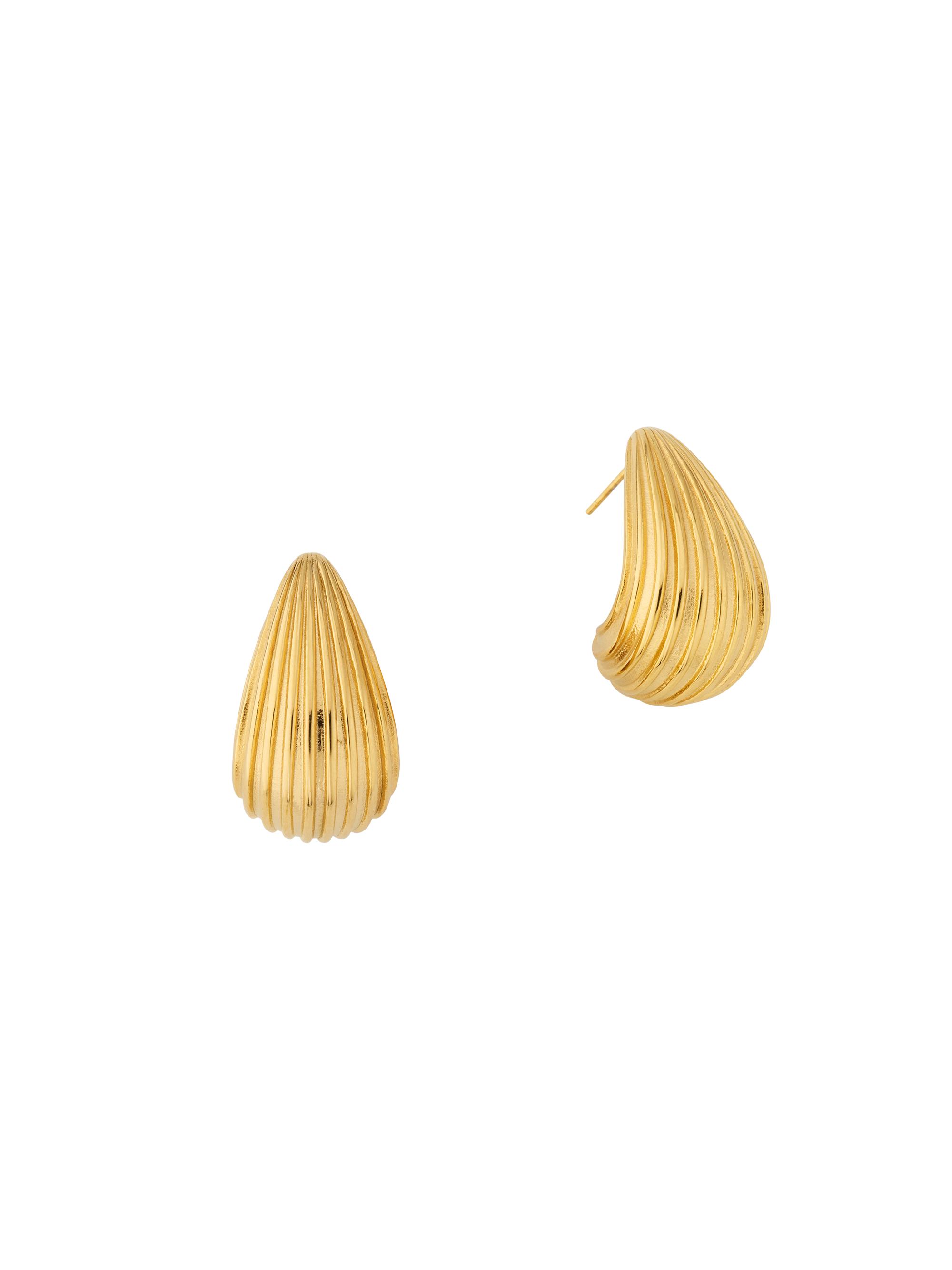 Kenneth Jay Lane Women's Goldtone Tapered Hoops - Gold