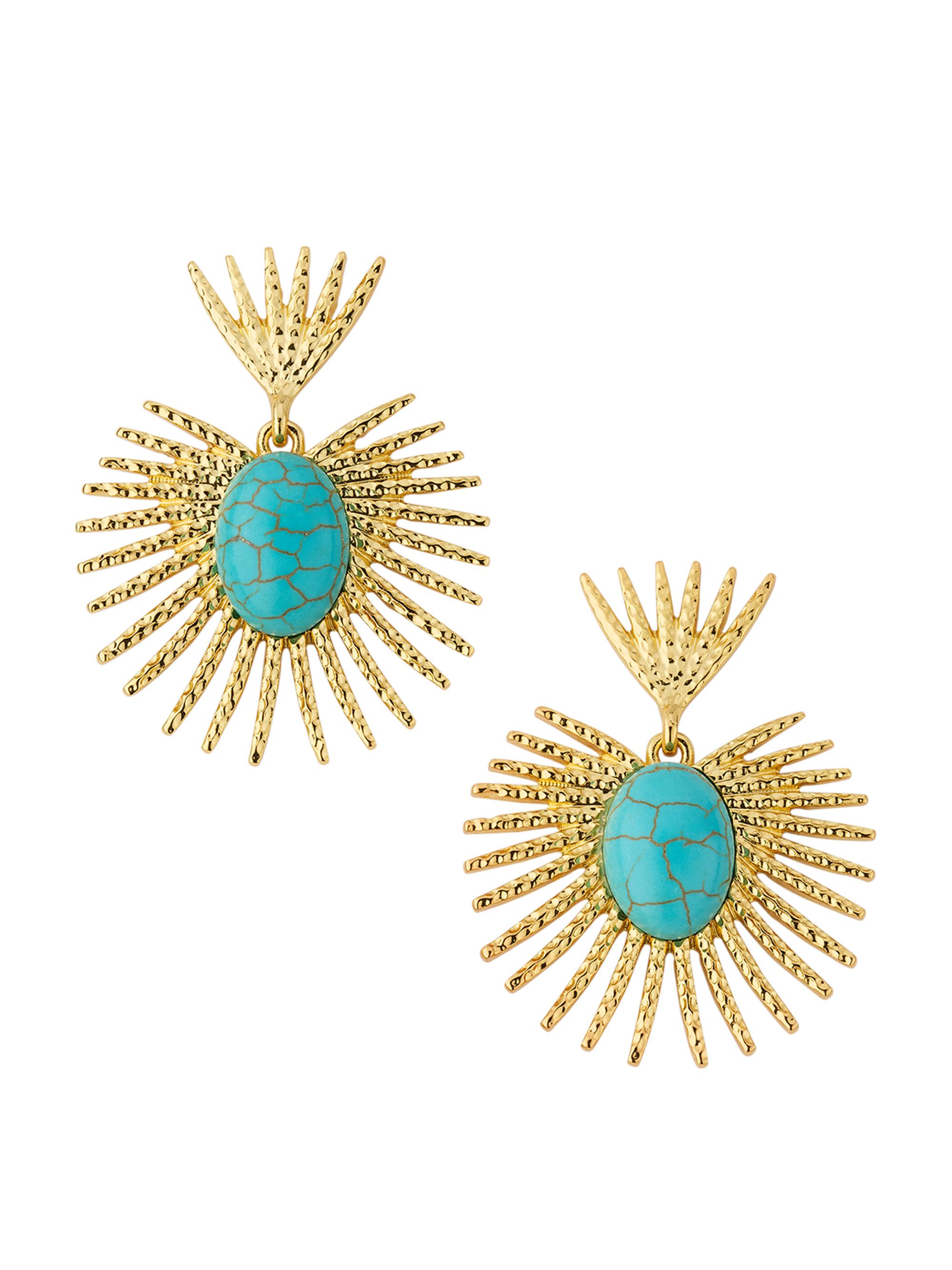 Kenneth Jay Lane Women's Goldtone & Imitation Turquoise Drop Earrings - Turquoise
