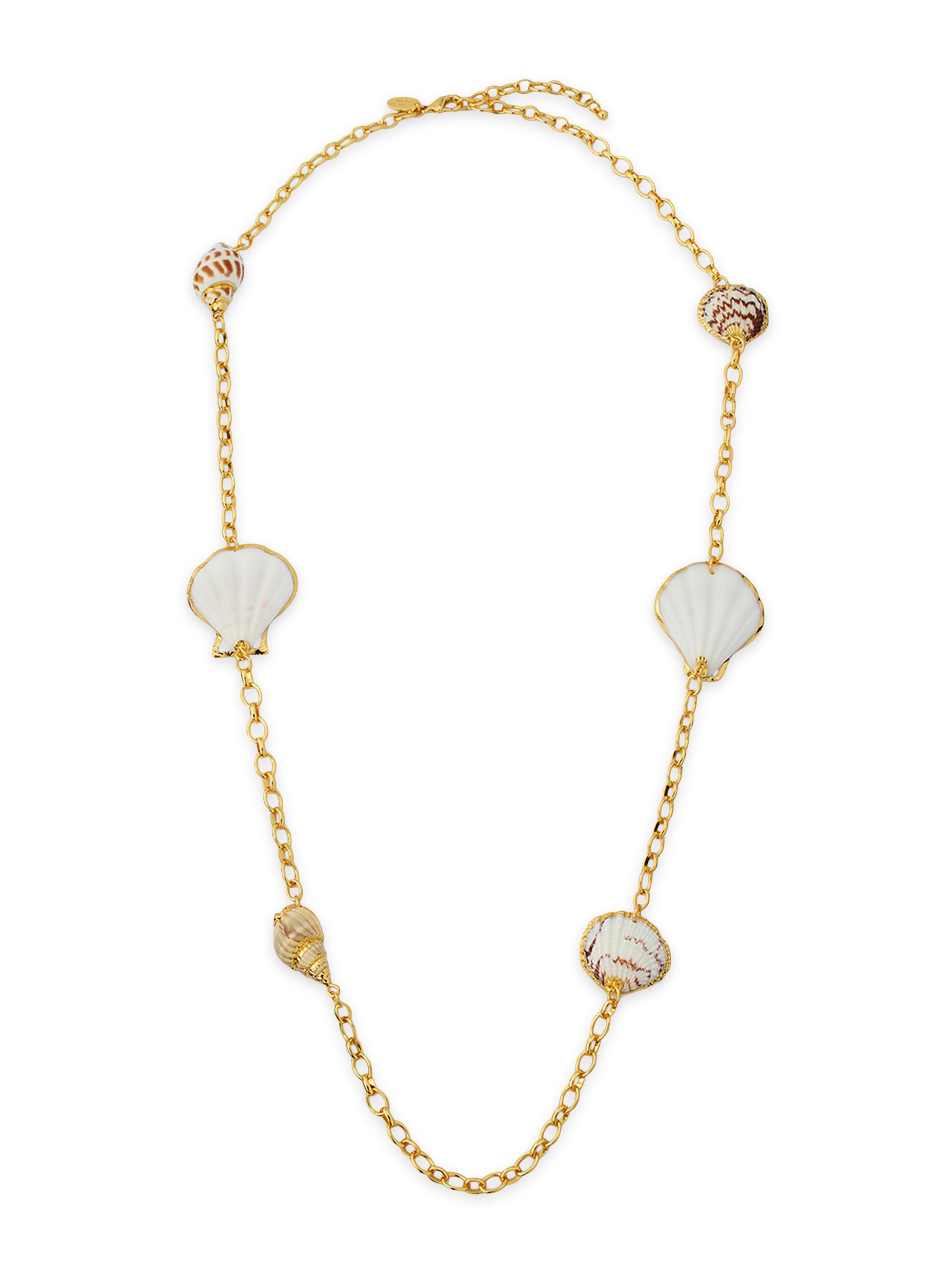 Kenneth Jay Lane Women's Goldtone & Seashell Station Necklace - Gold