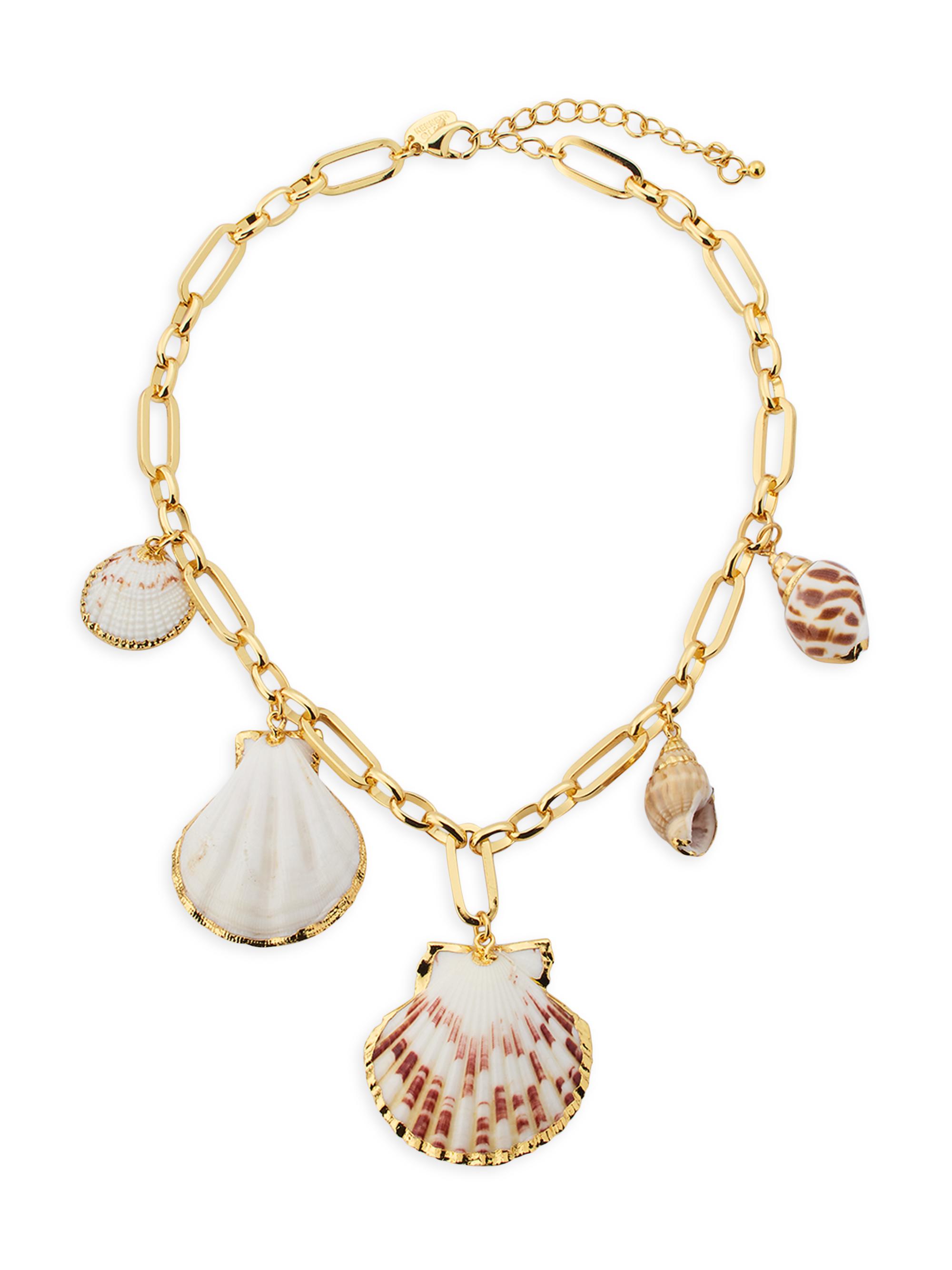 Kenneth Jay Lane Women's Goldtone Multi-Shell Charm Necklace - Gold
