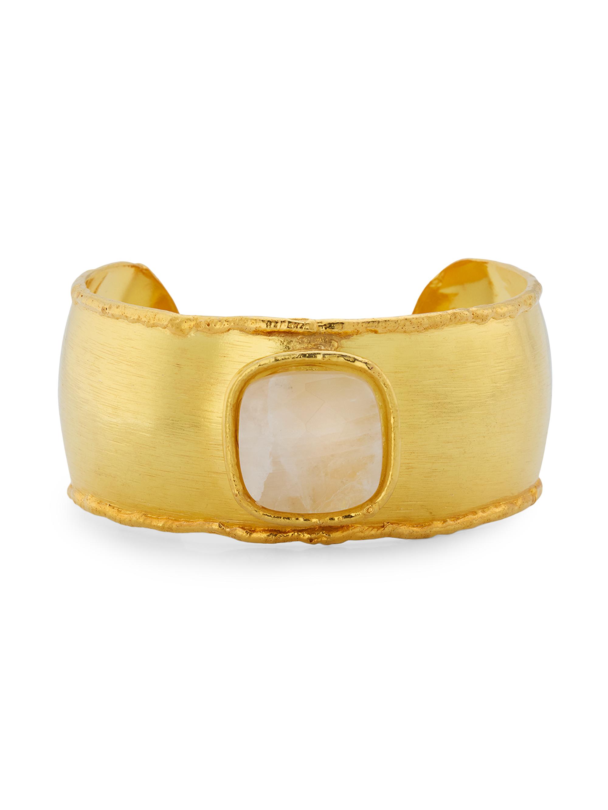 Sylvia Toledano Women's Manchette 22K-Gold-Plated & Rose Quartz Cuff - White