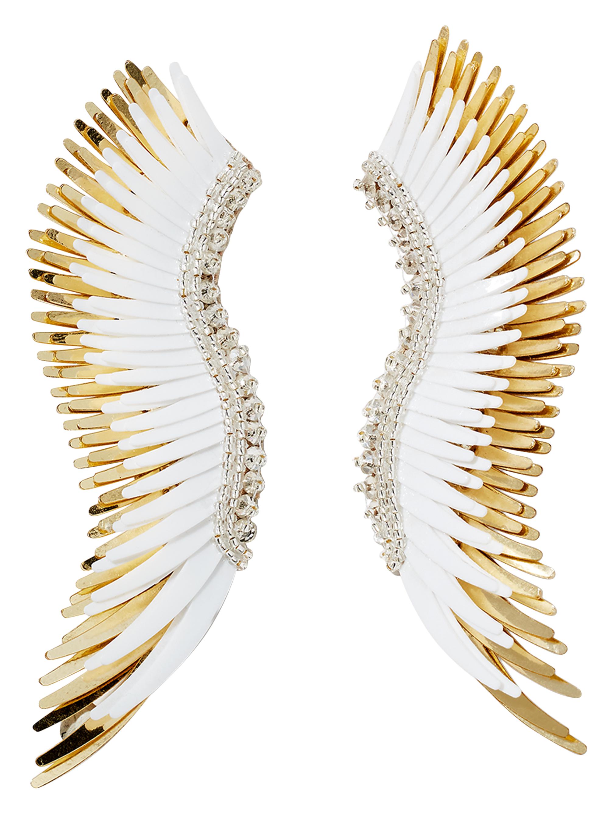 Mignonne Gavigan Women's Madeline Leather, Bead & Sequin Statement Earrings - Whitegold