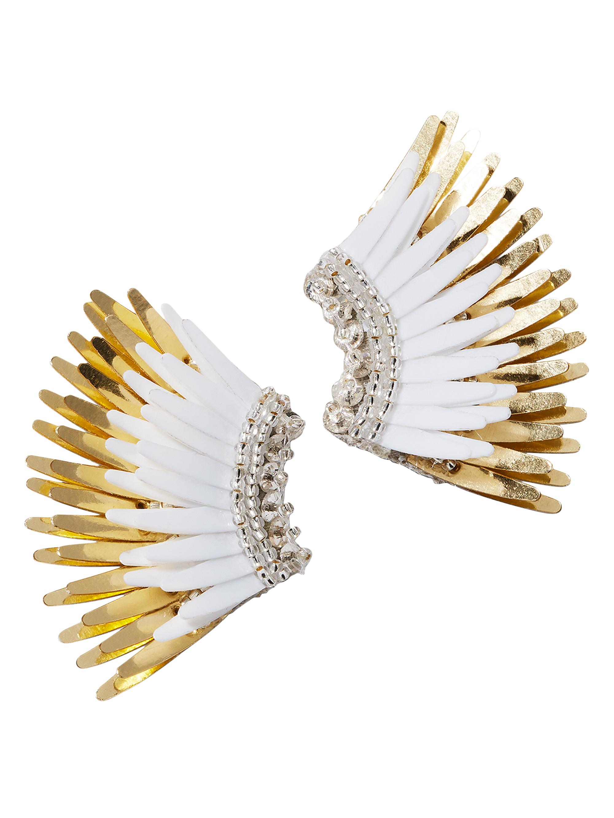 Mignonne Gavigan Women's Mini Madeline Leather, Bead & Sequin Statement Earrings - Whitegold