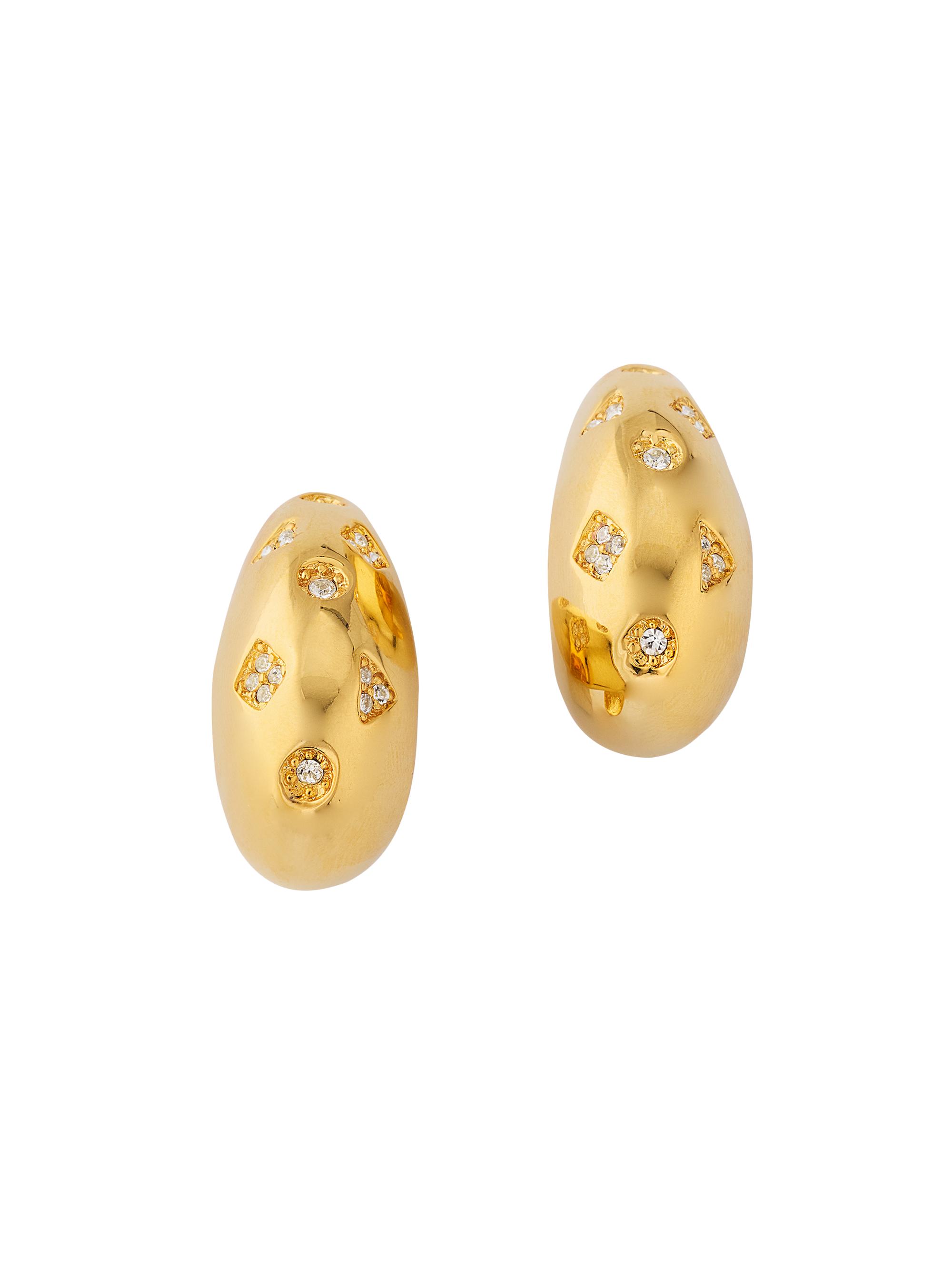 Elizabeth Cole Women's Bettina 22K-Gold-Plated & Crystal Teardrop Earrings - Gold