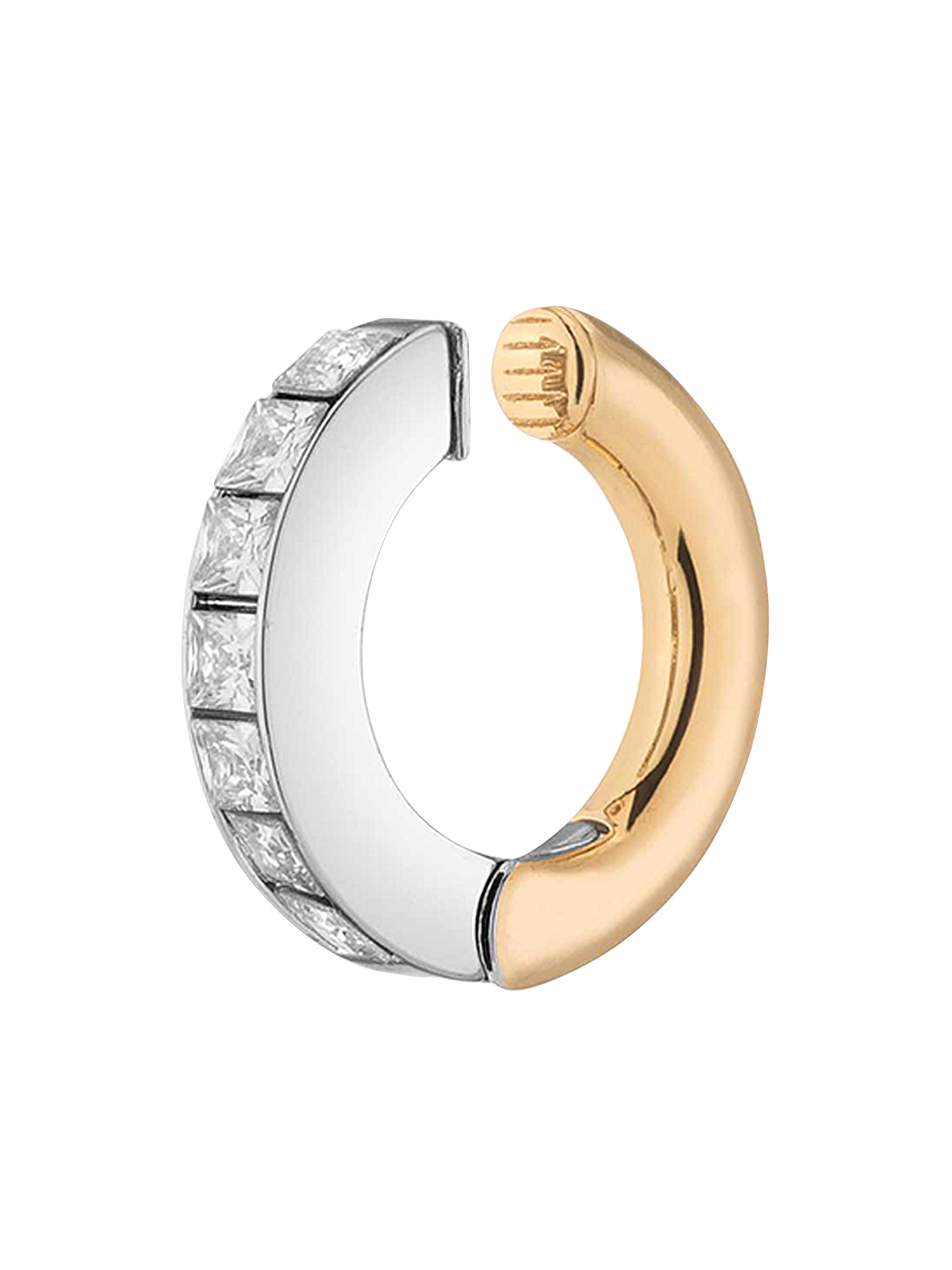 Demarson Women's Lola Cubic Zirconia & 12K-Gold-Plated Two-Tone Ear Cuff - Gold