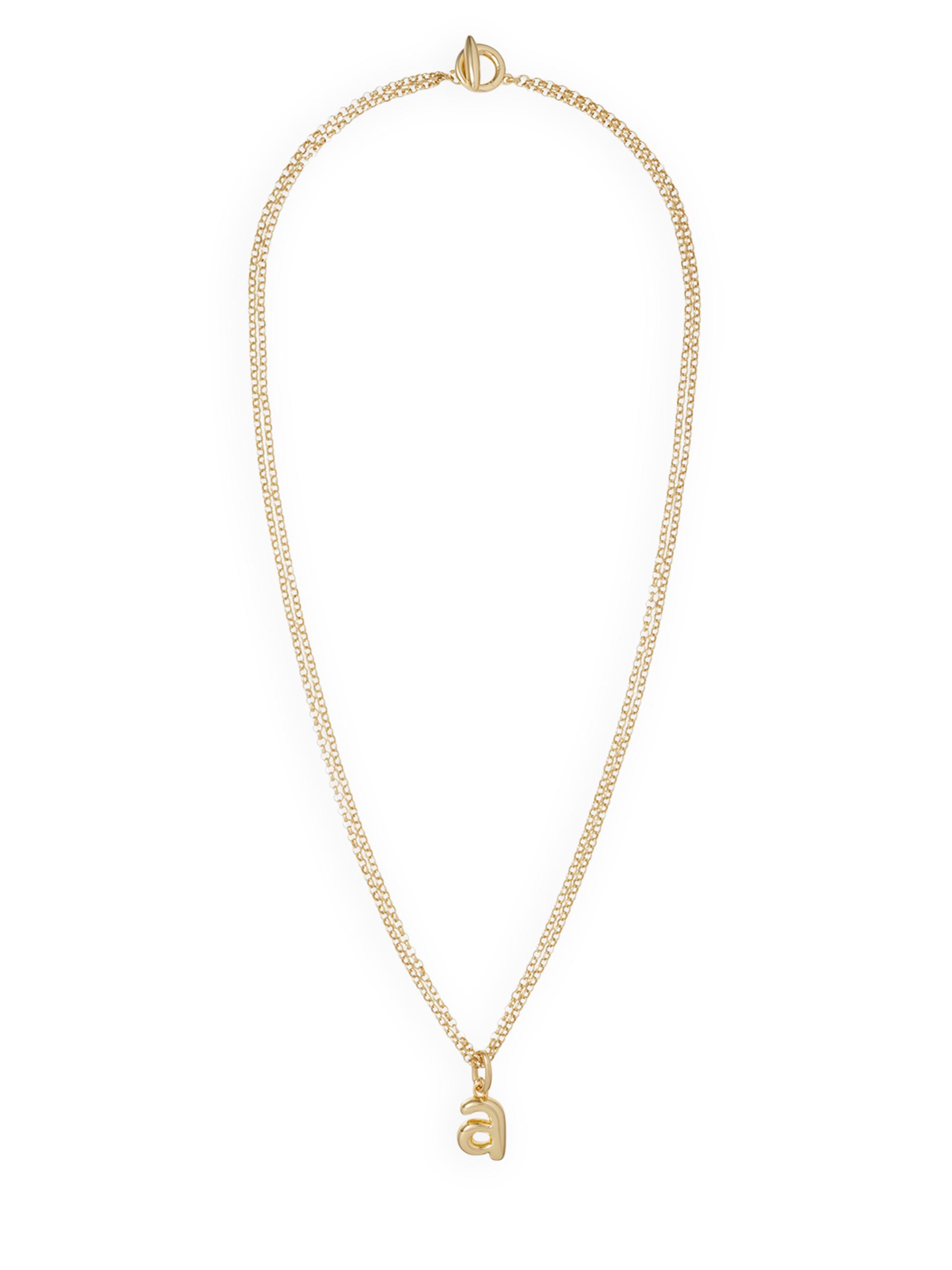 Roxanne Assoulin Women's The Puffy Initial Goldtone Pendant Necklace - Gold