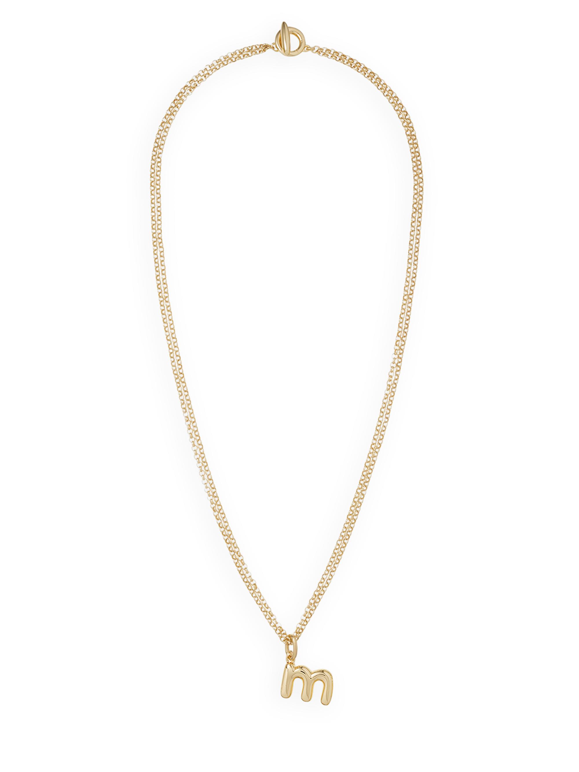Roxanne Assoulin Women's The Puffy Initial Goldtone Pendant Necklace - Gold
