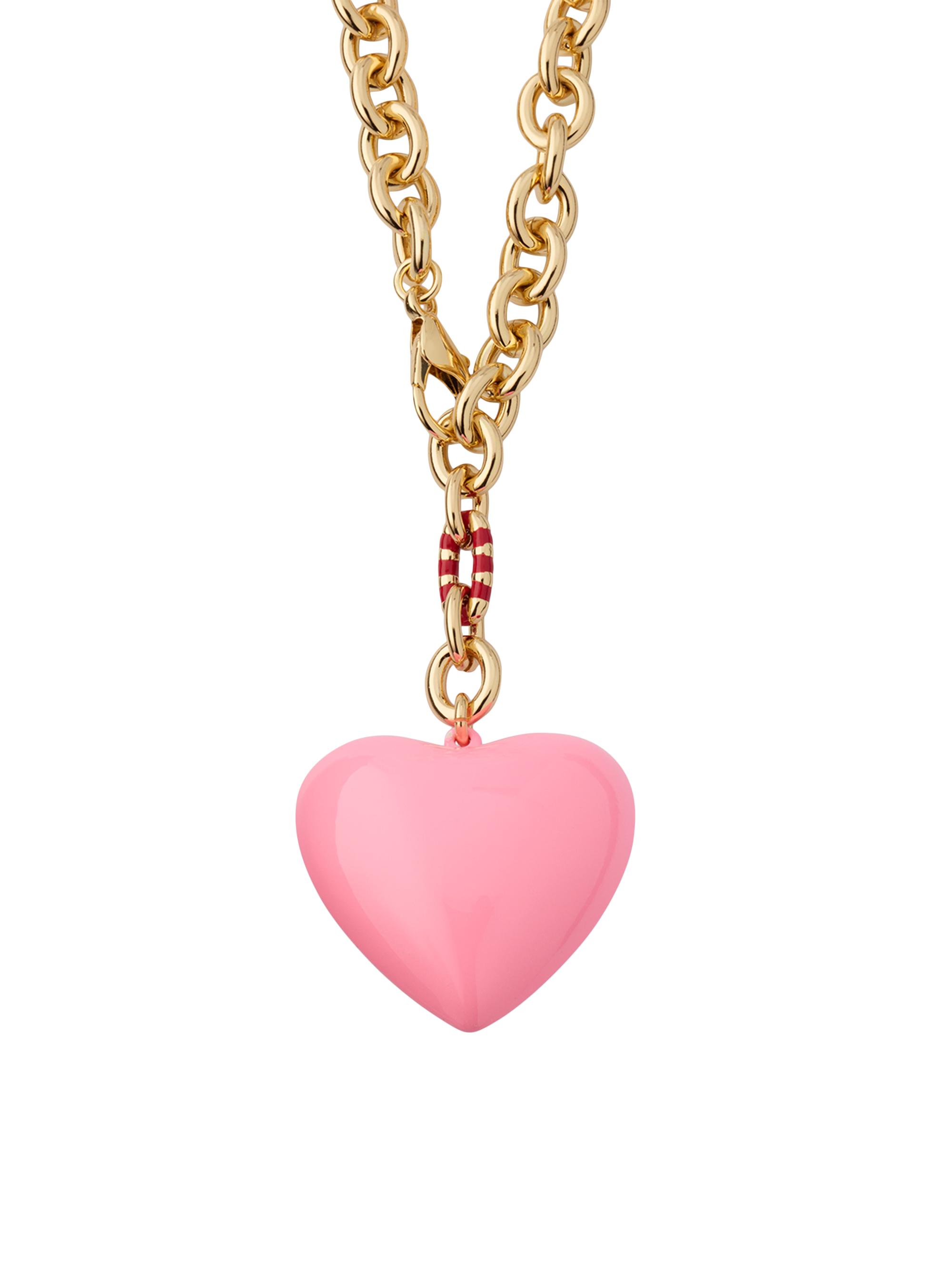 Roxanne Assoulin Women's The Happy Heart Goldtone & Enamel Necklace - Pink